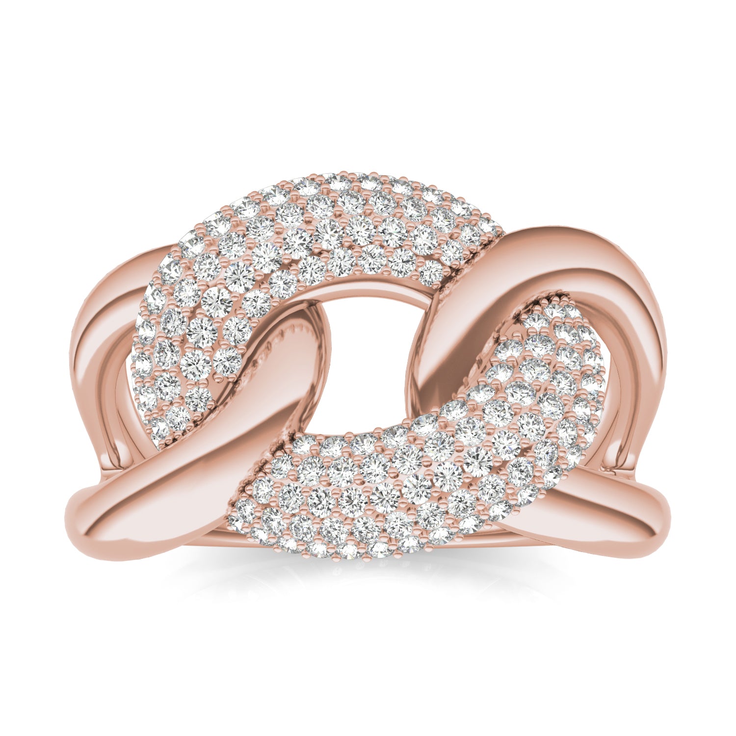 1/2 CTW Round Caydia® Lab Grown Diamond Accented Chain Ring