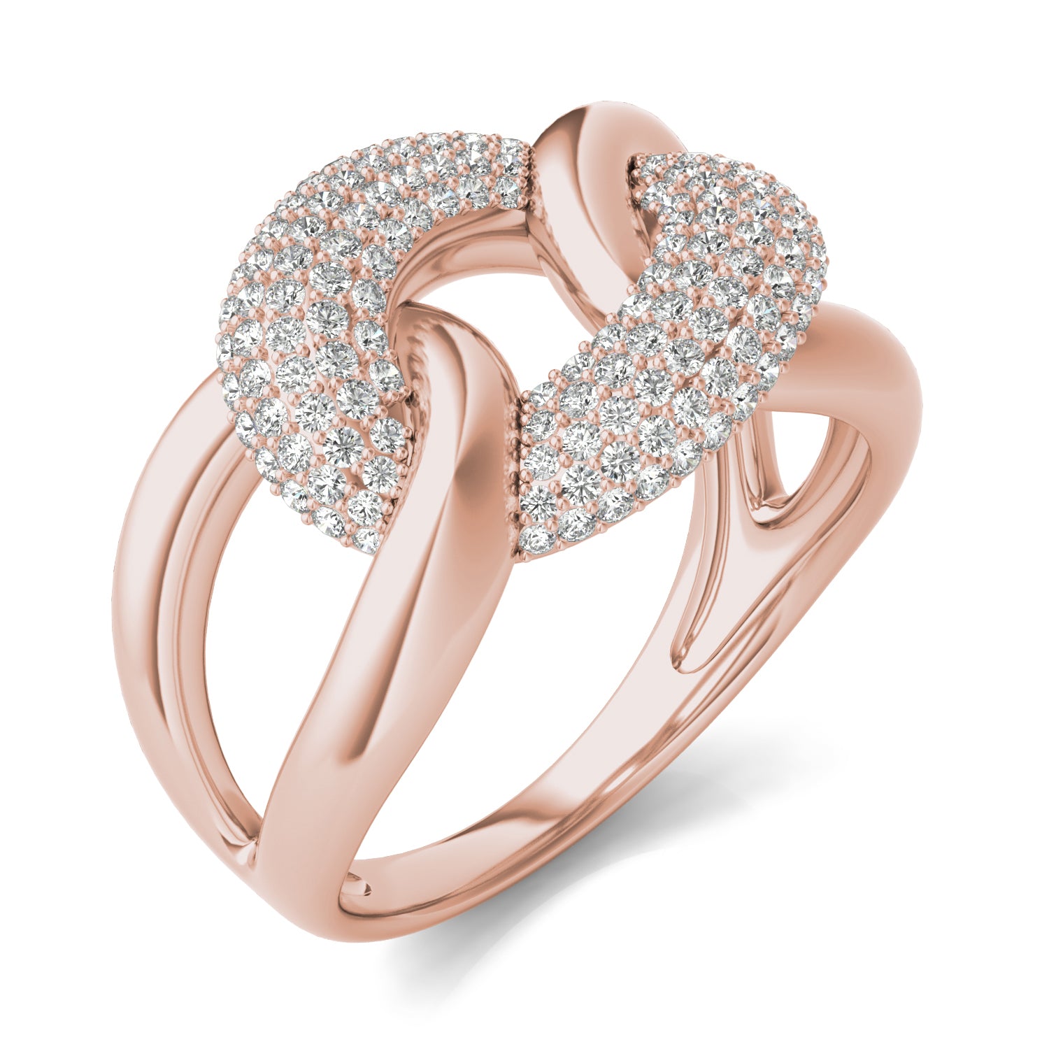 1/2 CTW Round Caydia® Lab Grown Diamond Accented Chain Ring