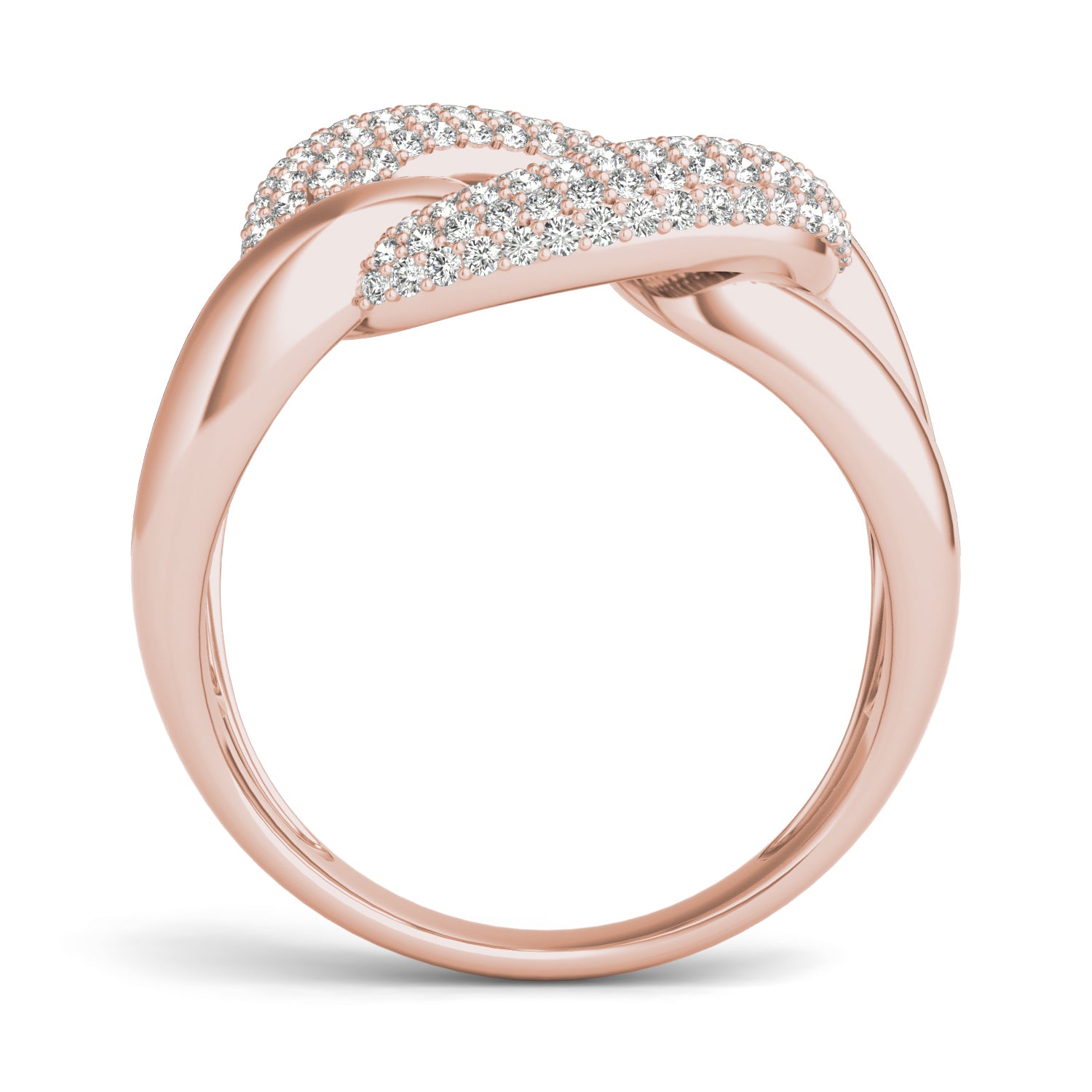 1/2 CTW Round Caydia® Lab Grown Diamond Accented Chain Ring