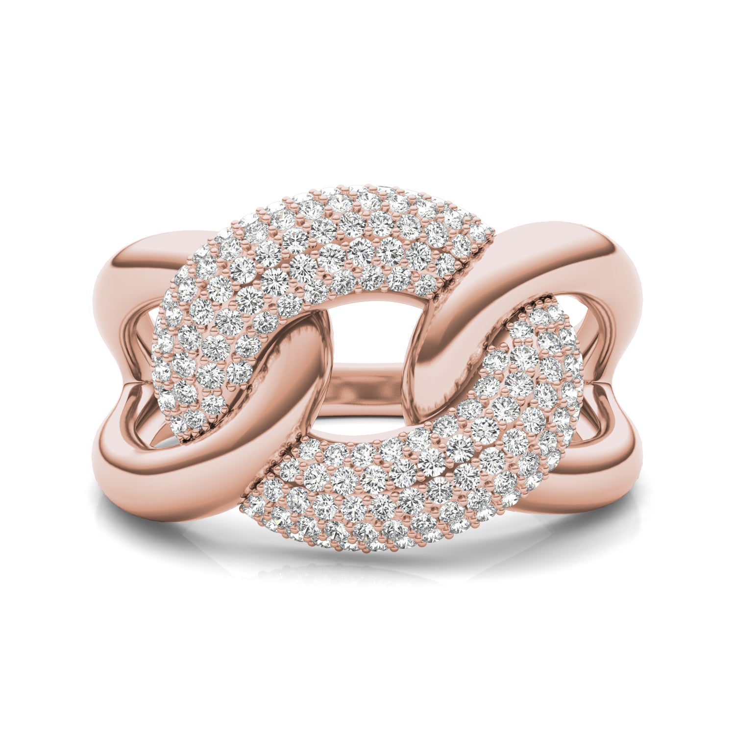 1/2 CTW Round Caydia® Lab Grown Diamond Accented Chain Ring