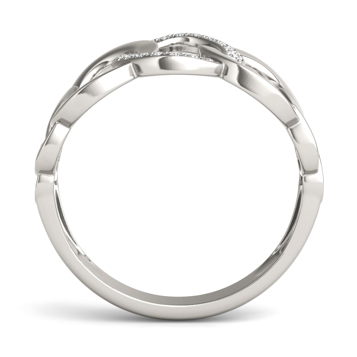 1/15 CTW Round Caydia® Lab Grown Diamond Oval Chain Ring