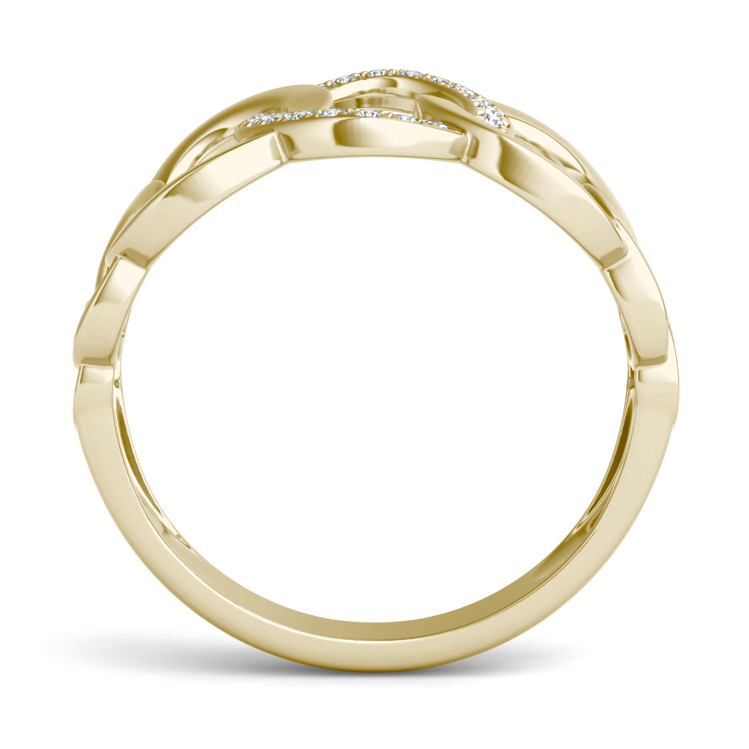 1/15 CTW Round Caydia® Lab Grown Diamond Oval Chain Ring