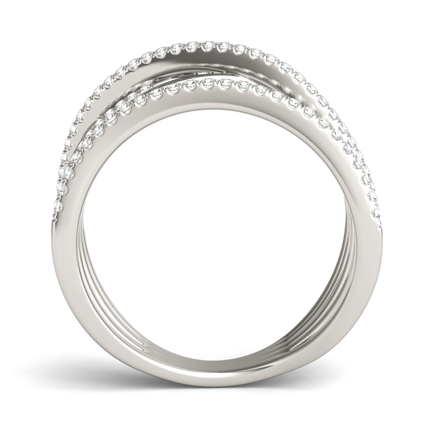 1/4 CTW Round Caydia® Lab Grown Diamond Five Row Statement Ring