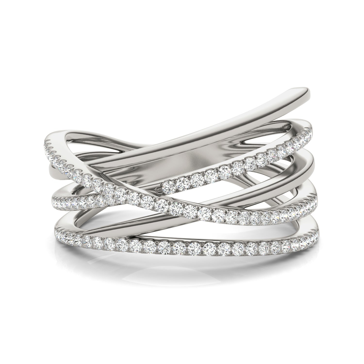 1/4 CTW Round Caydia® Lab Grown Diamond Five Row Statement Ring