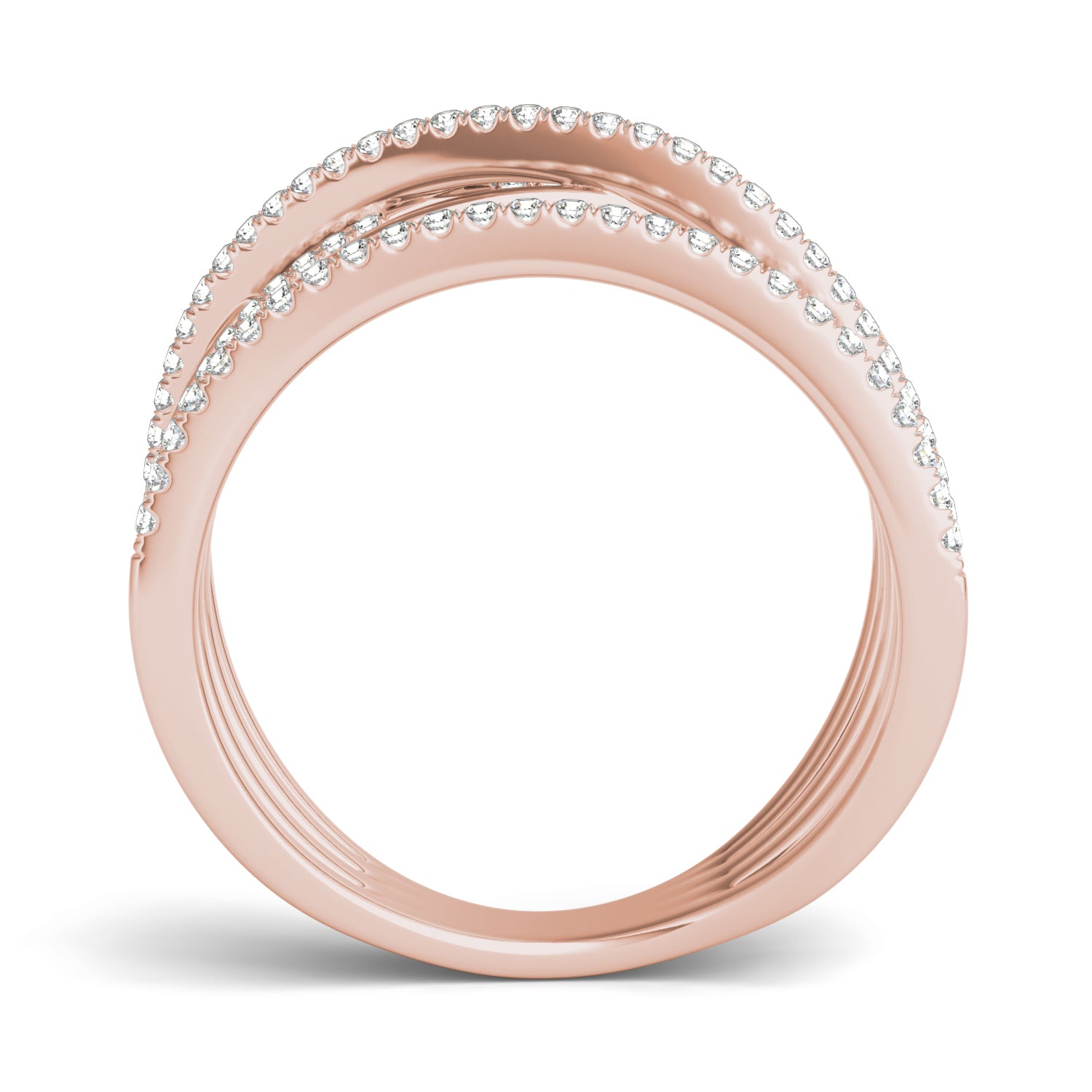 1/4 CTW Round Caydia® Lab Grown Diamond Five Row Statement Ring