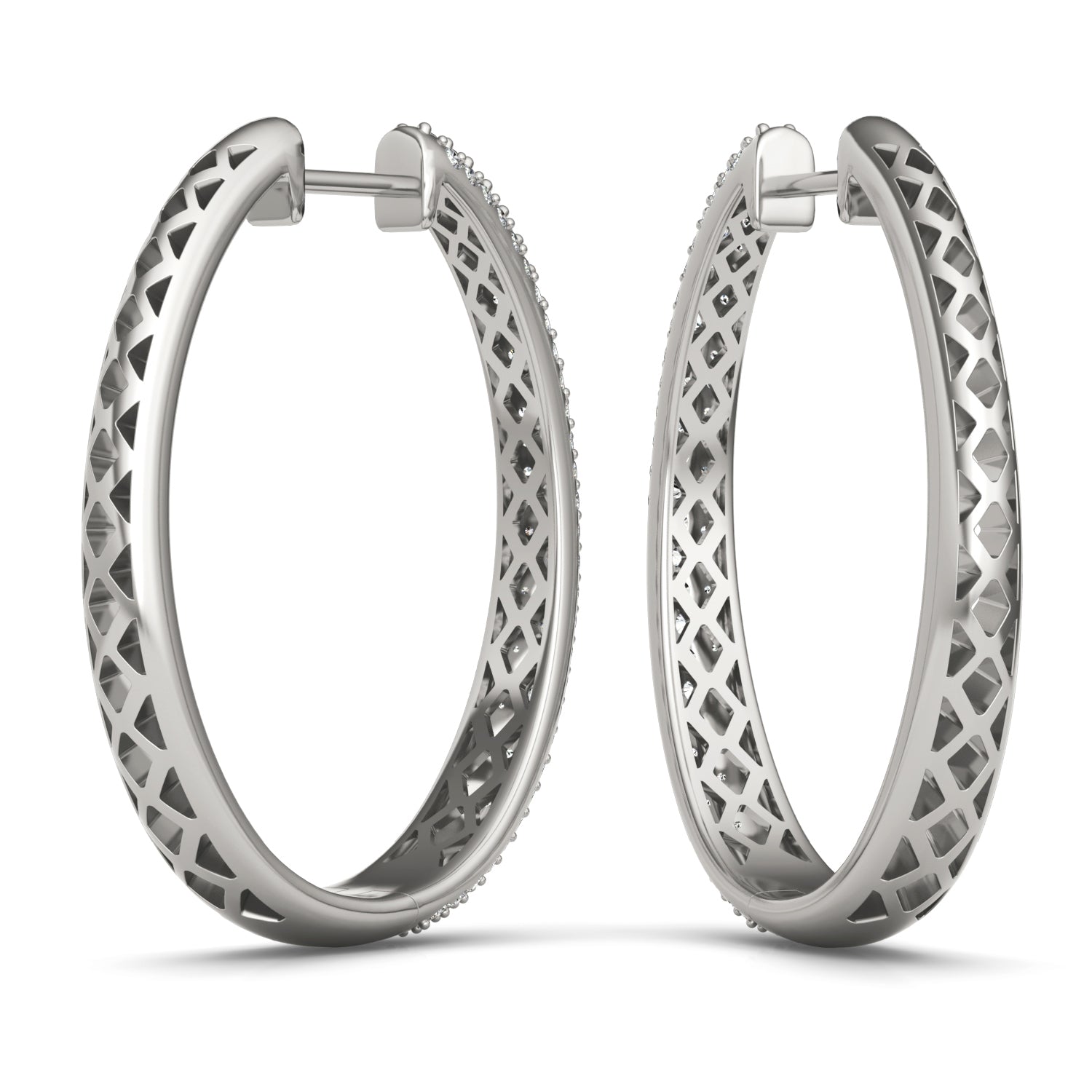1 1/5 CTW Round Caydia® Lab Grown Diamond Graduated Pave Earrings