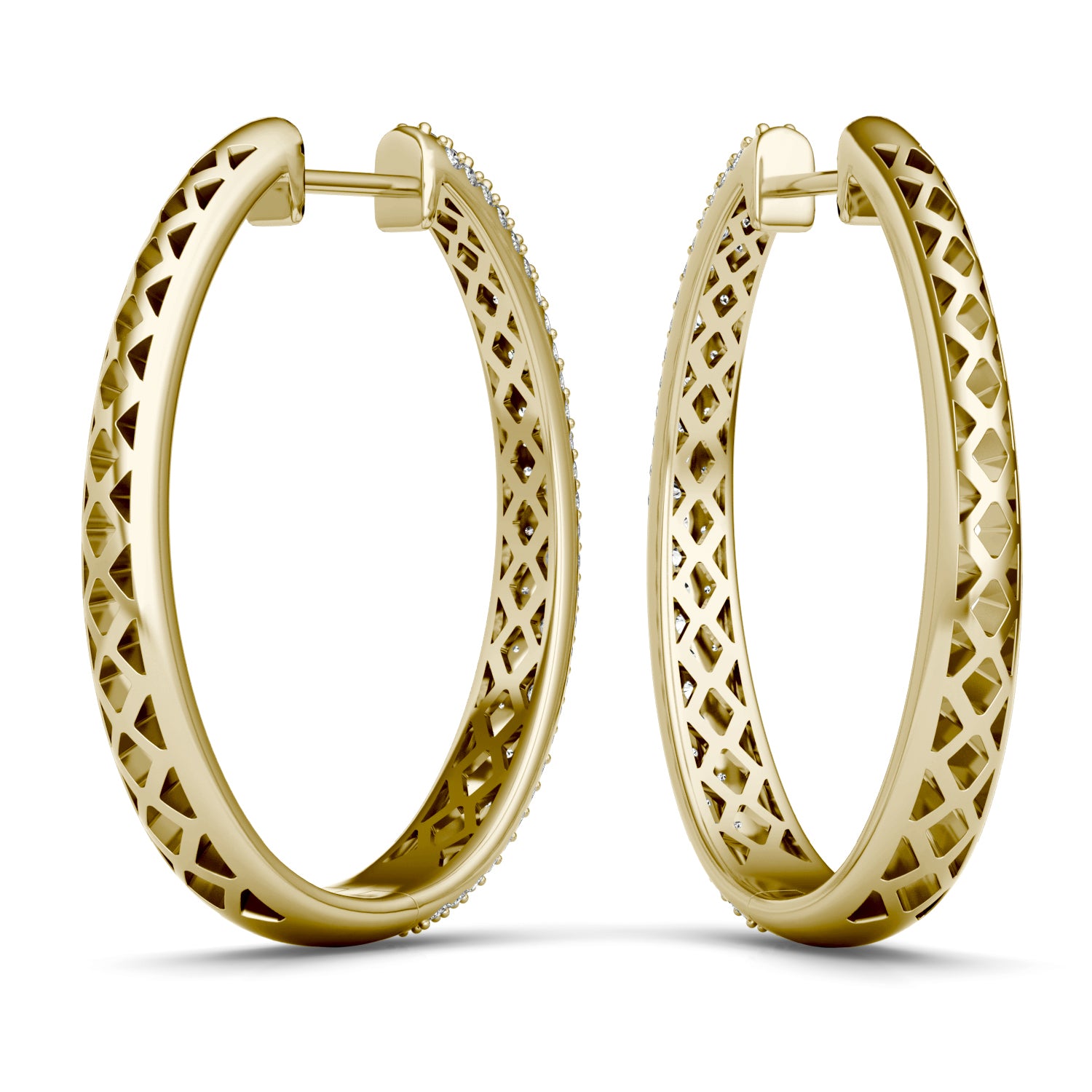 1 1/5 CTW Round Caydia® Lab Grown Diamond Graduated Pave Earrings