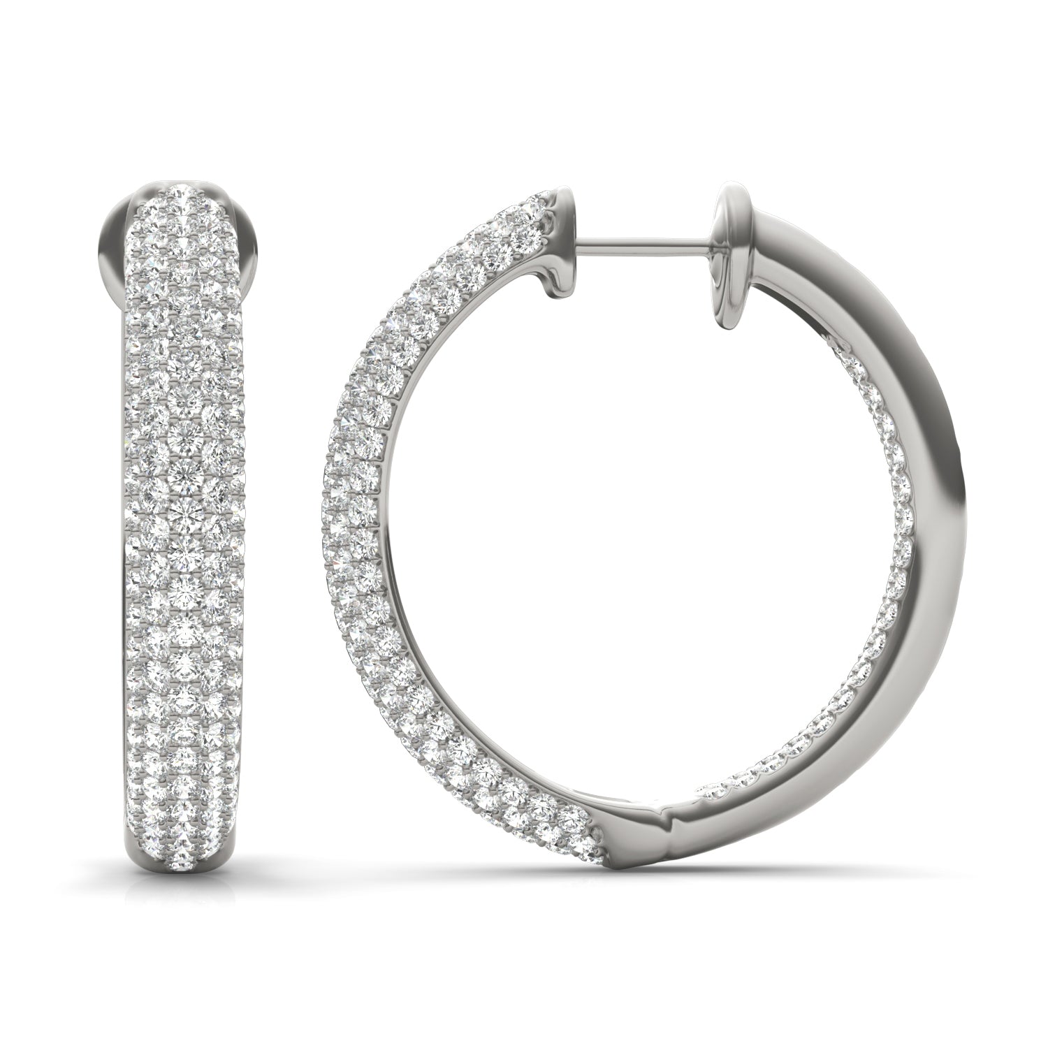 4 CTW Round Caydia® Lab Grown Diamond Pave Inside Out Earrings