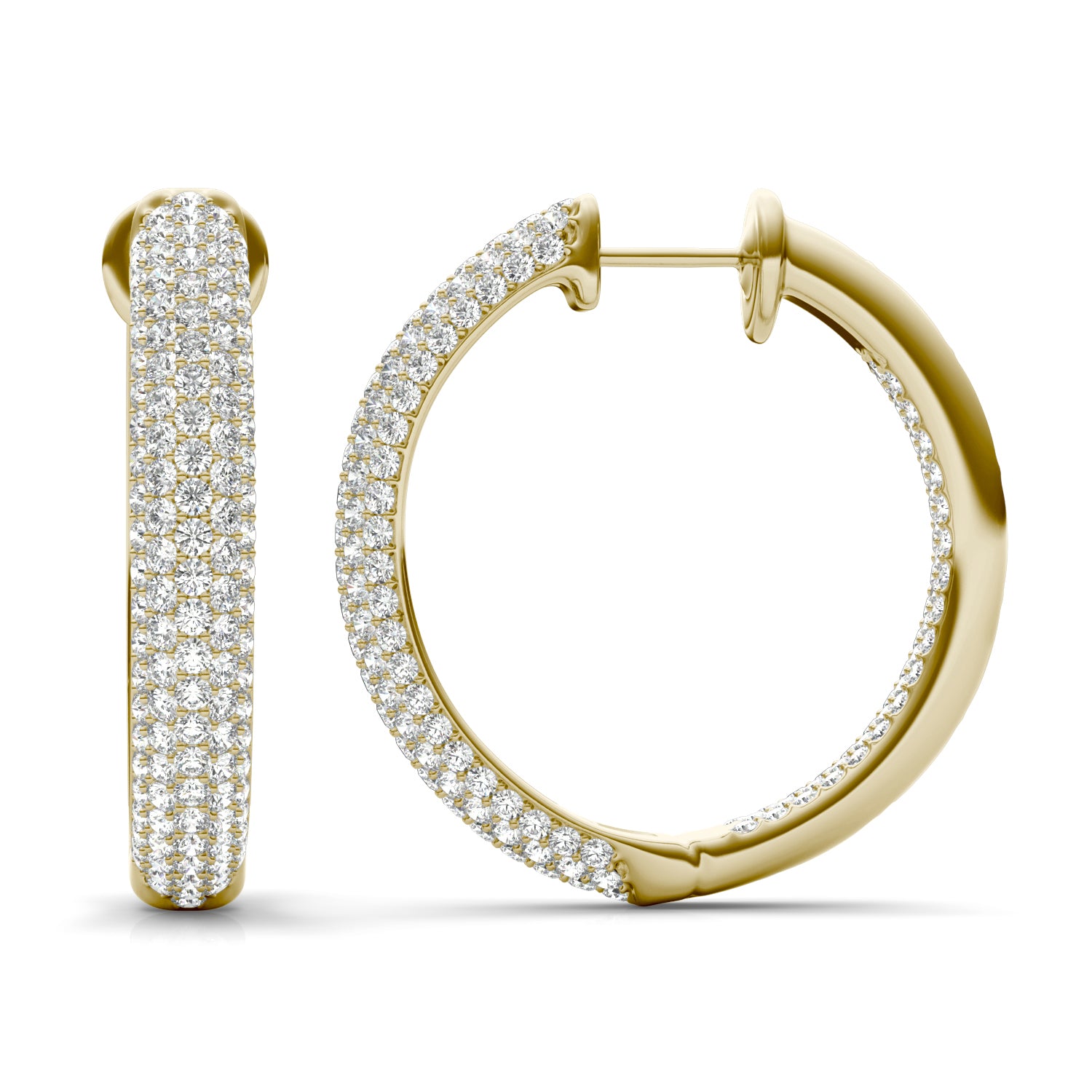 4 CTW Round Caydia® Lab Grown Diamond Pave Inside Out Earrings