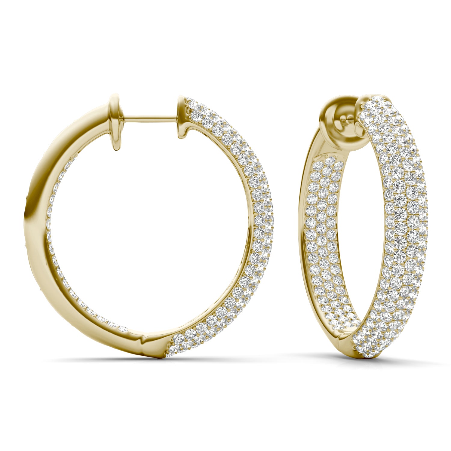 4 CTW Round Caydia® Lab Grown Diamond Pave Inside Out Earrings