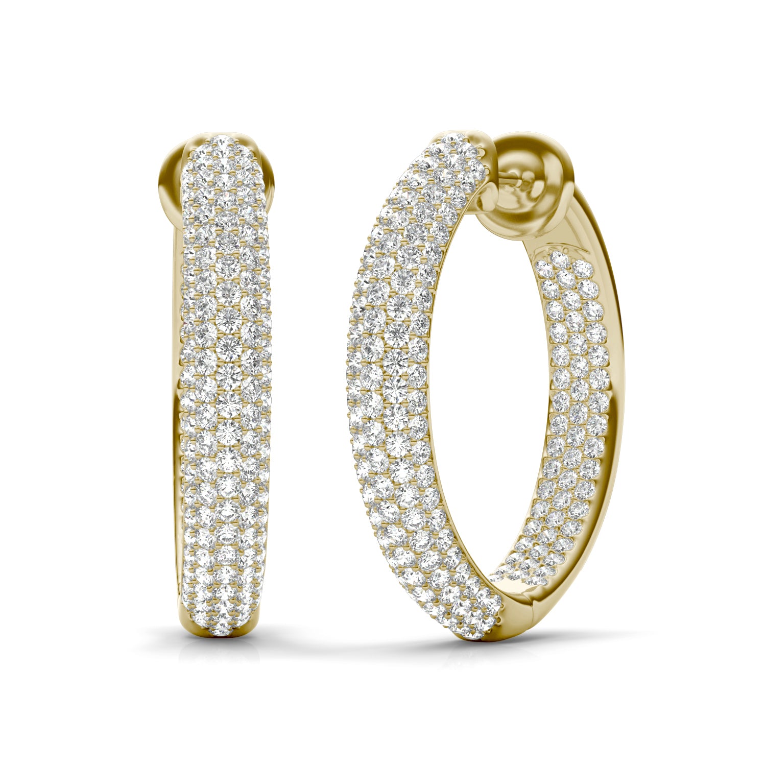 4 CTW Round Caydia® Lab Grown Diamond Pave Inside Out Earrings