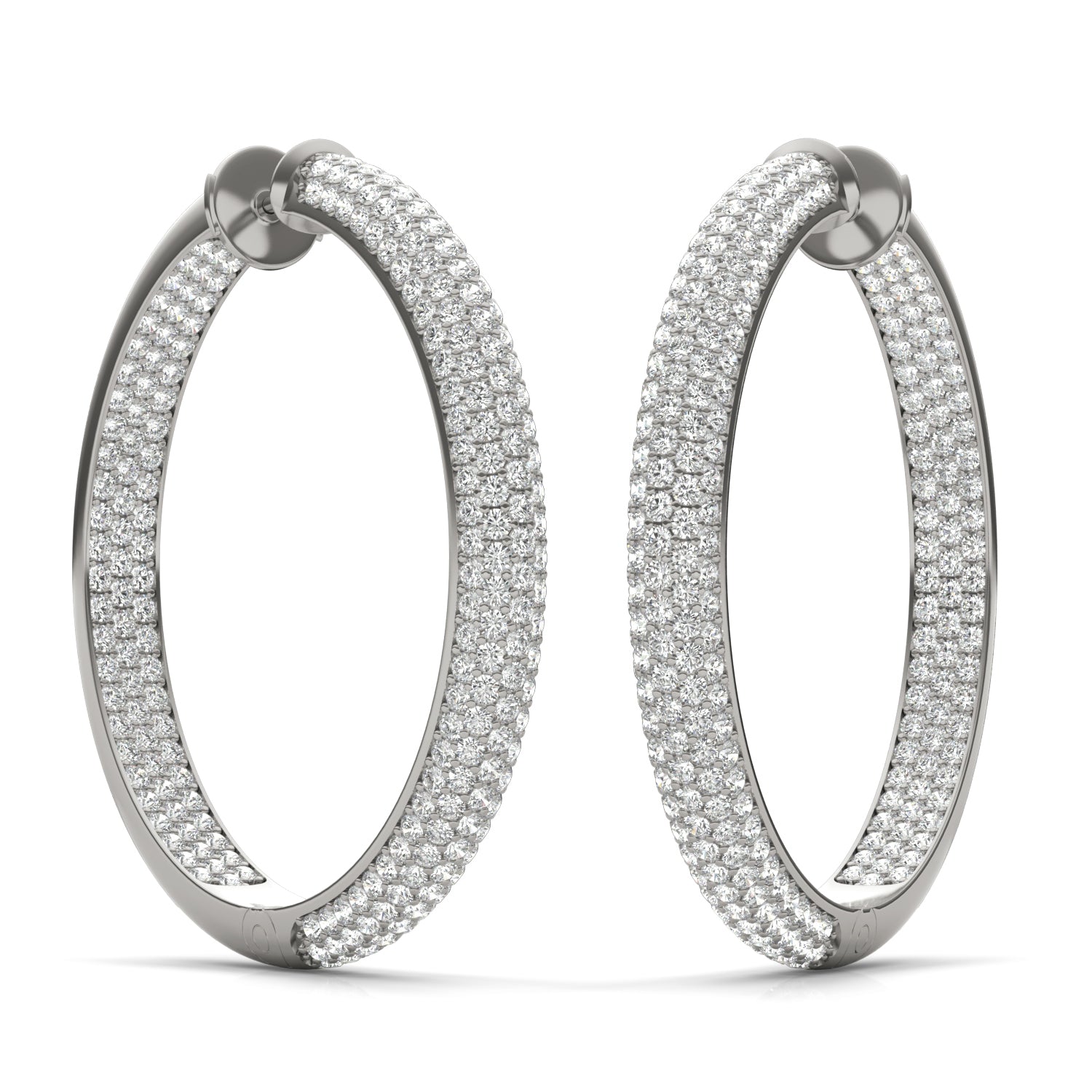 5 1/5 CTW Round Caydia® Lab Grown Diamond Pave Inside Out Earrings