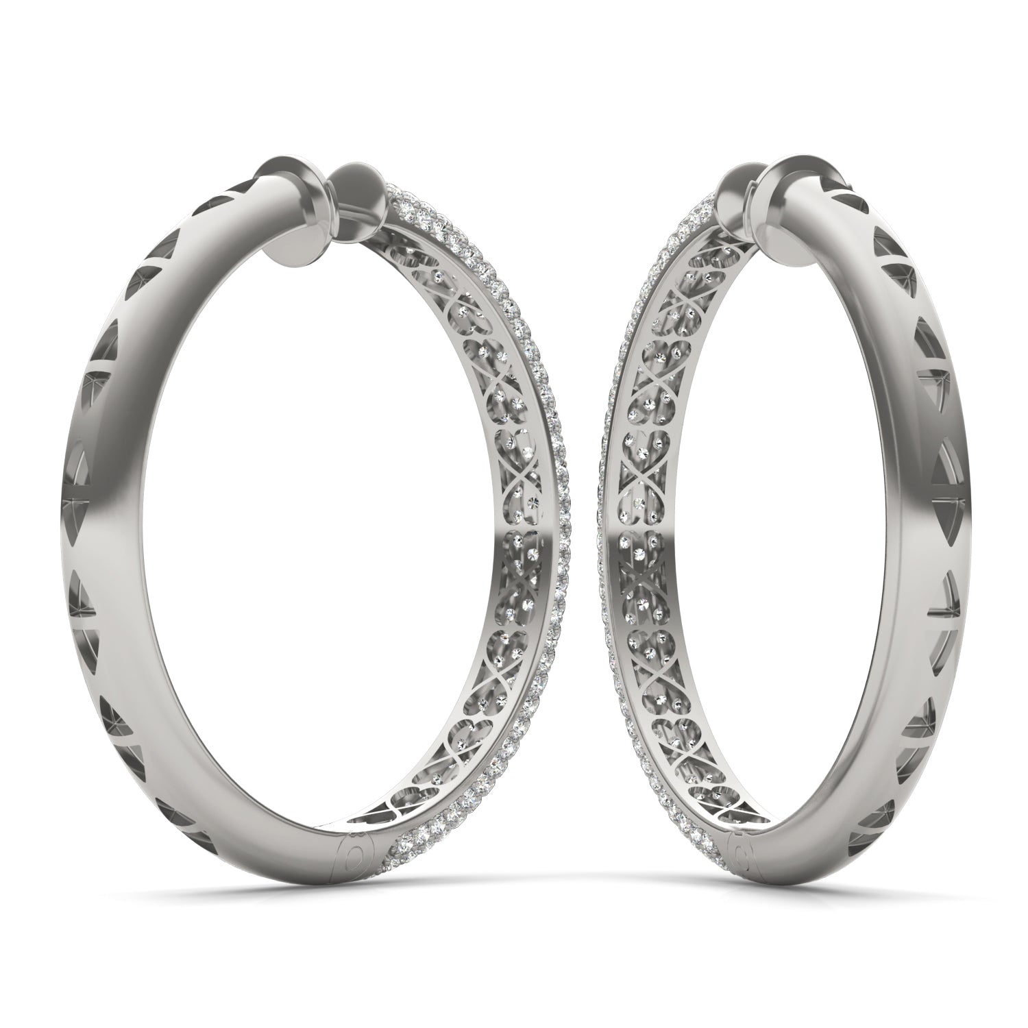 5 1/5 CTW Round Caydia® Lab Grown Diamond Pave Inside Out Earrings