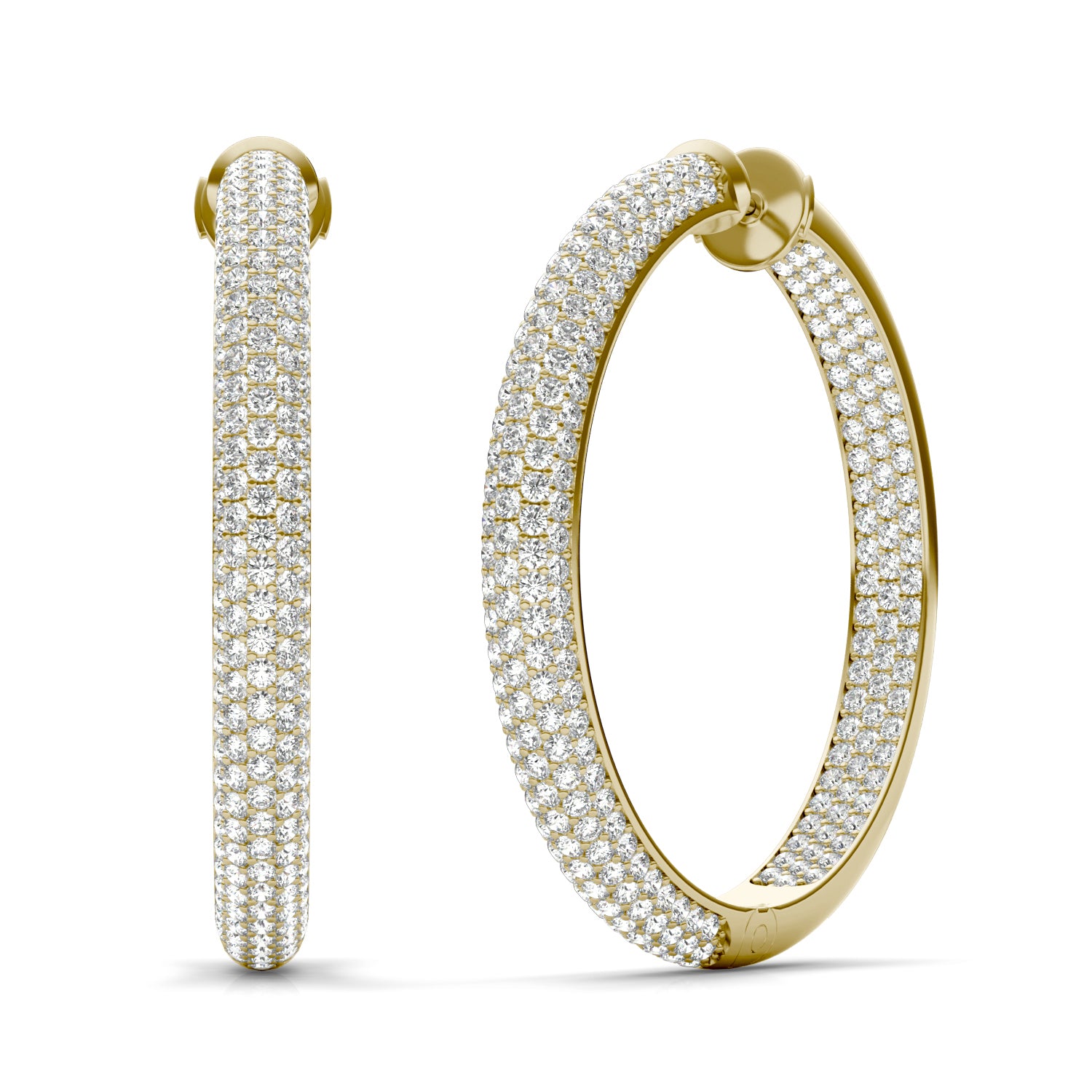 5 1/5 CTW Round Caydia® Lab Grown Diamond Pave Inside Out Earrings