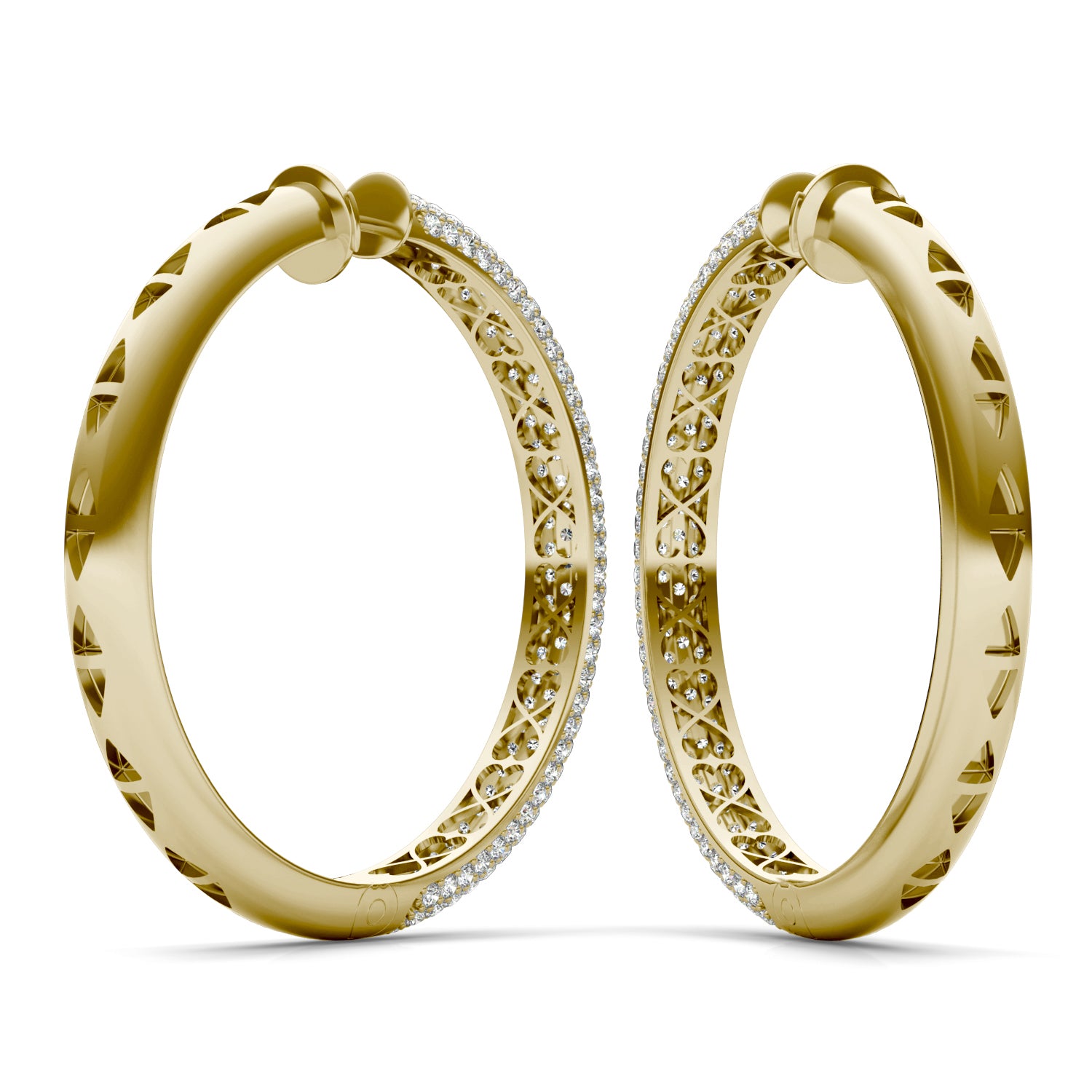 5 1/5 CTW Round Caydia® Lab Grown Diamond Pave Inside Out Earrings