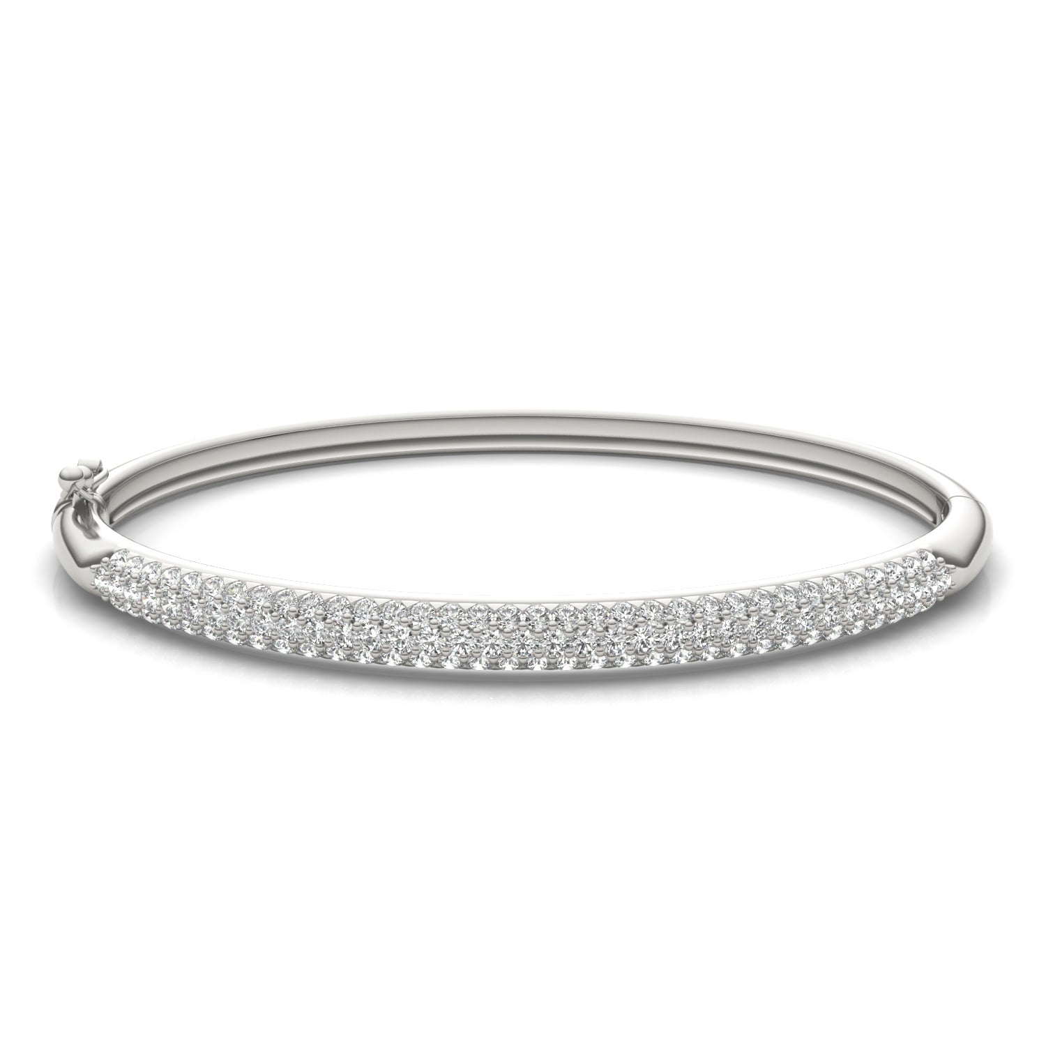 2 7/8 CTW Round Caydia® Lab Grown Diamond Pavé Bangle Bracelet
