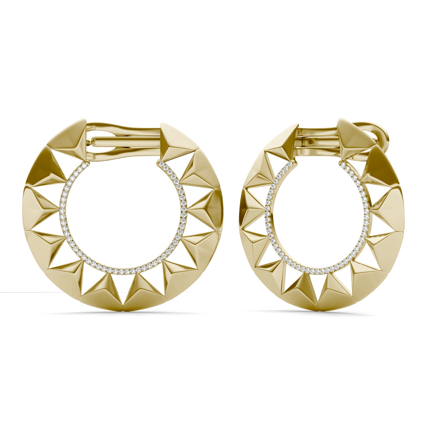 1/5 CTW Round Caydia® Lab Grown Diamond Ouro Collection Round Hoop Earrings