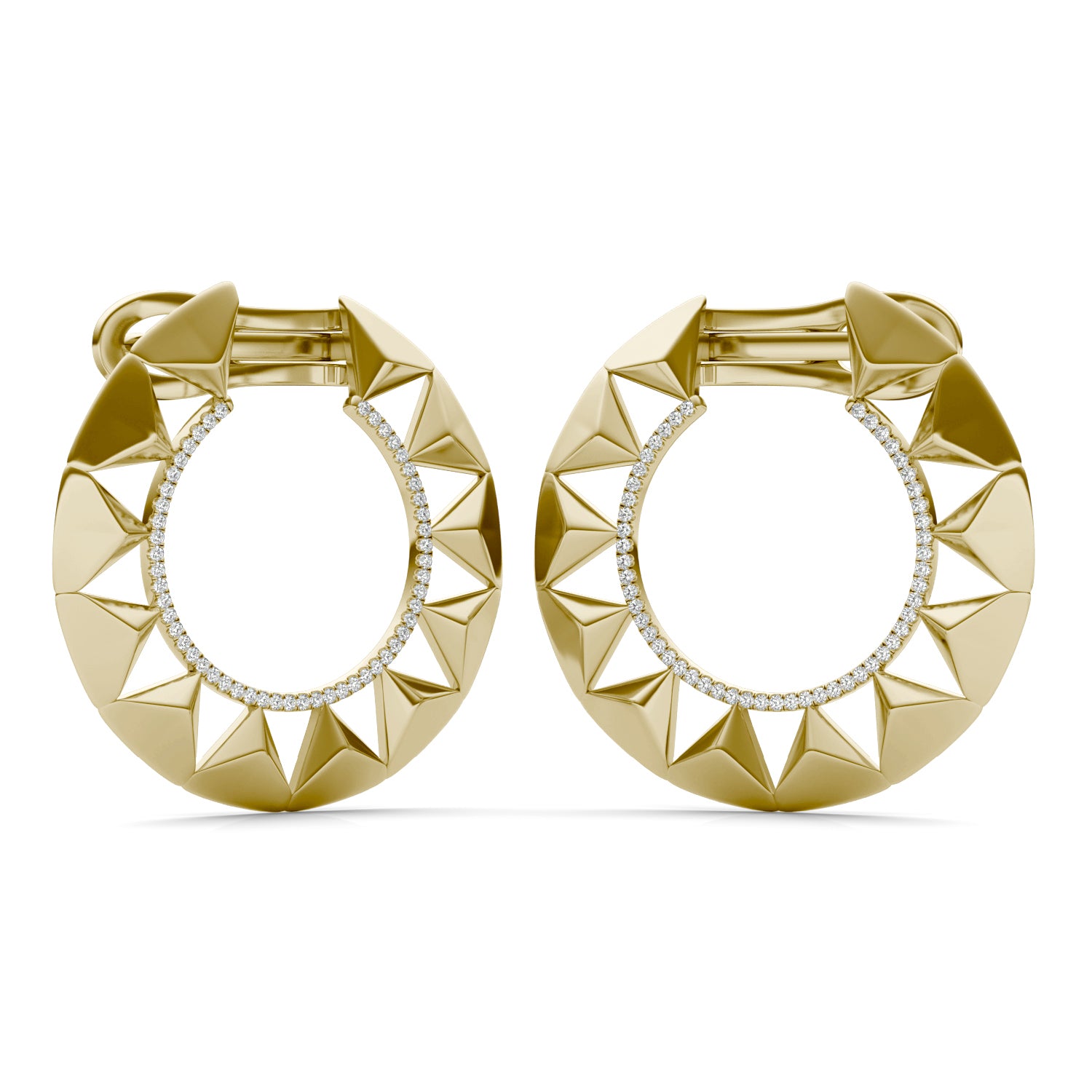 1/5 CTW Round Caydia® Lab Grown Diamond Ouro Collection Round Hoop Earrings