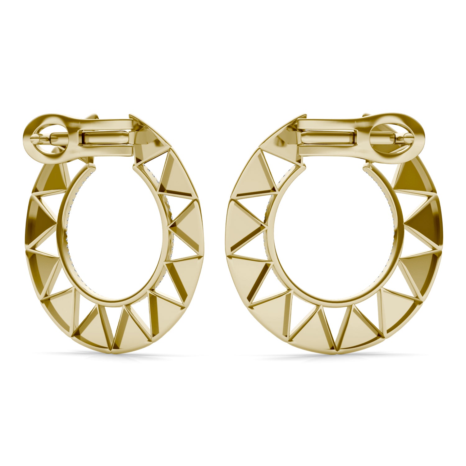 1/5 CTW Round Caydia® Lab Grown Diamond Ouro Collection Round Hoop Earrings