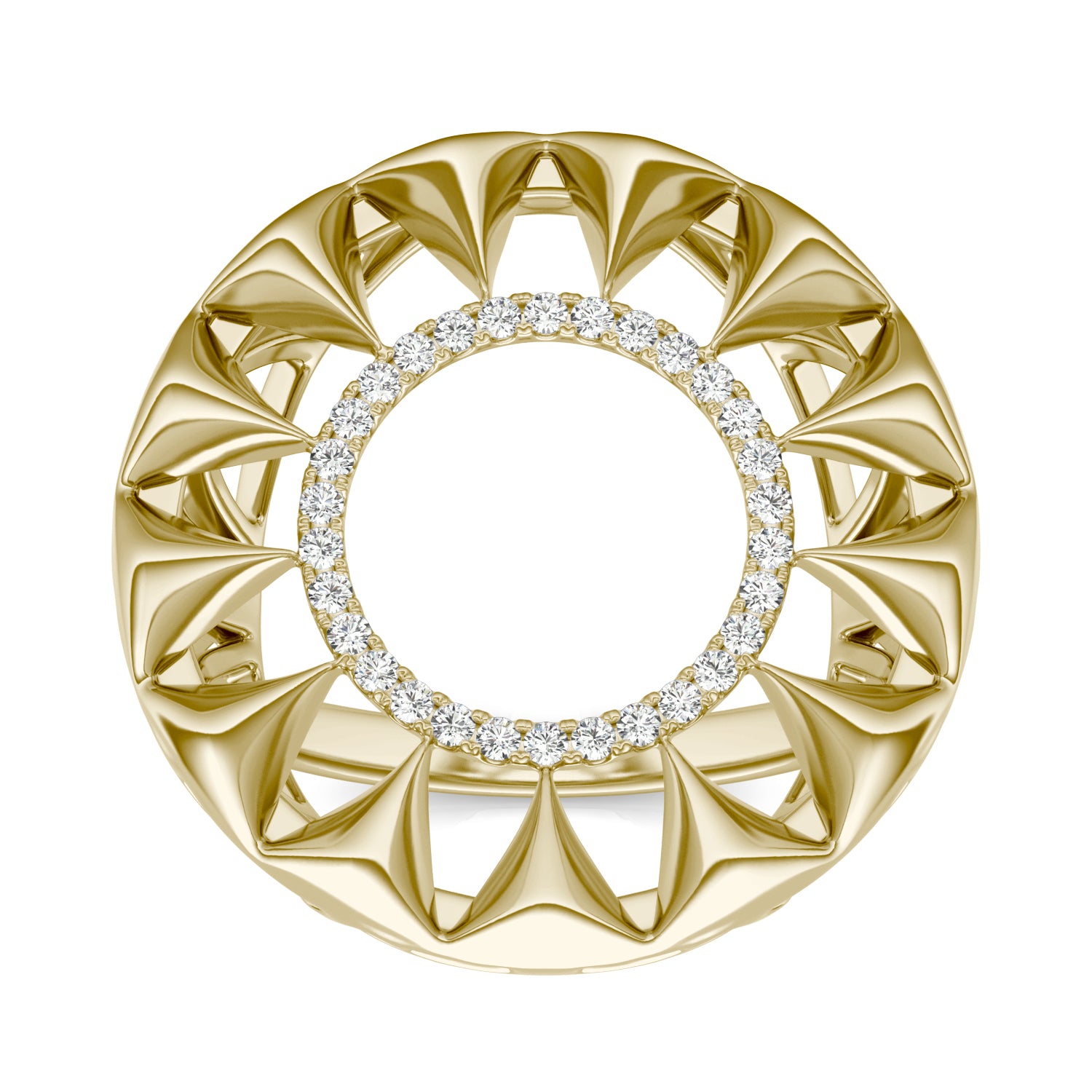 1/8 CTW Round Caydia® Lab Grown Diamond Ouro Collection Round Statement Ring