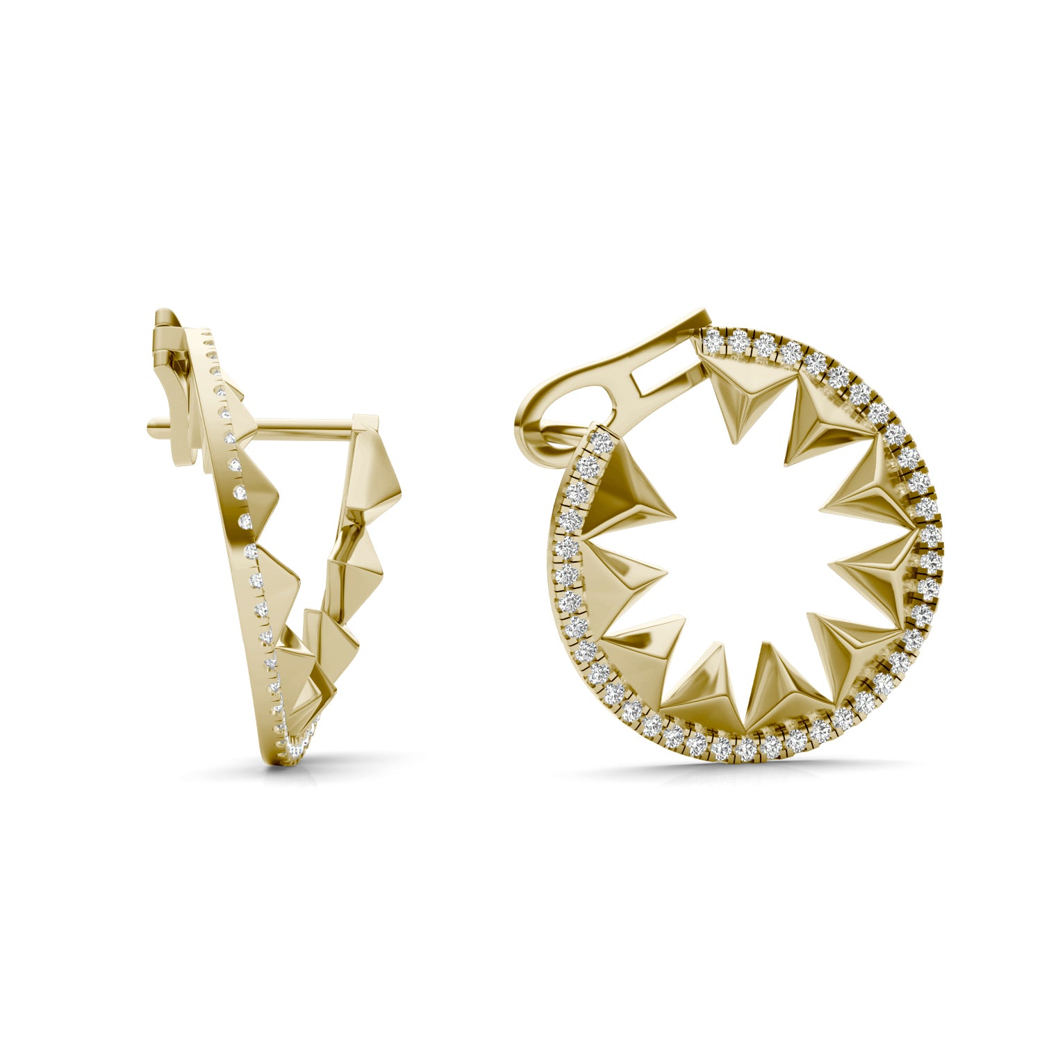 1/3 CTW Round Caydia® Lab Grown Diamond Ouro Collection Round Hoop Earrings