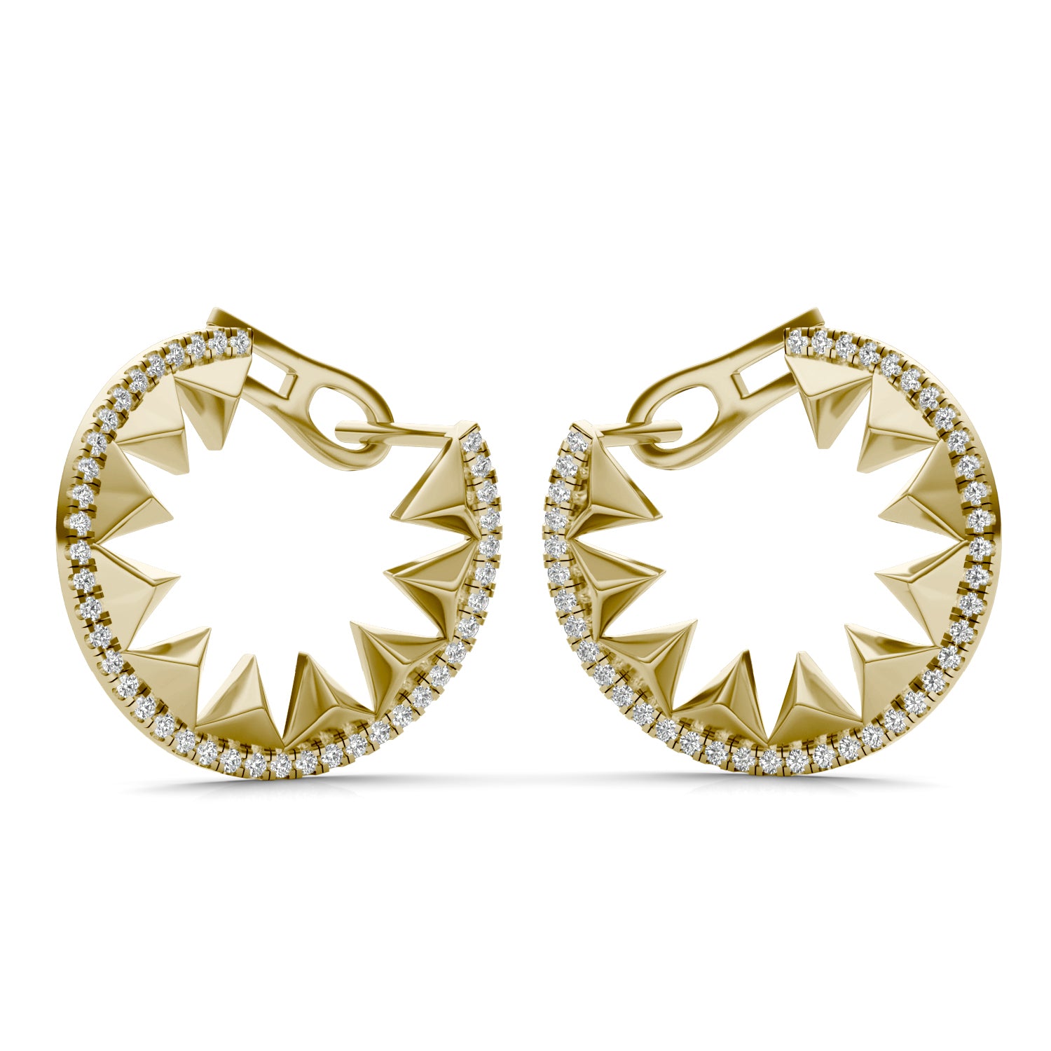 1/3 CTW Round Caydia® Lab Grown Diamond Ouro Collection Round Hoop Earrings