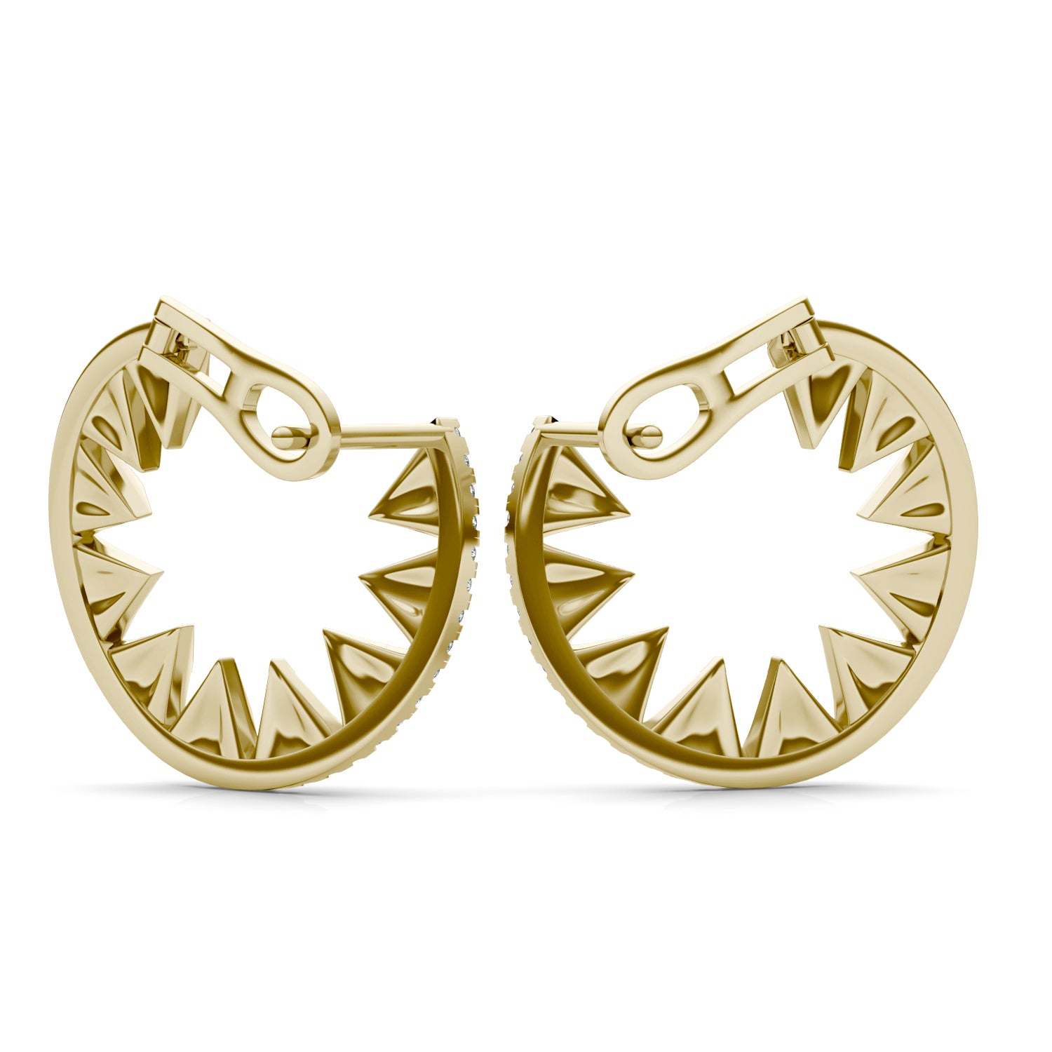 1/3 CTW Round Caydia® Lab Grown Diamond Ouro Collection Round Hoop Earrings