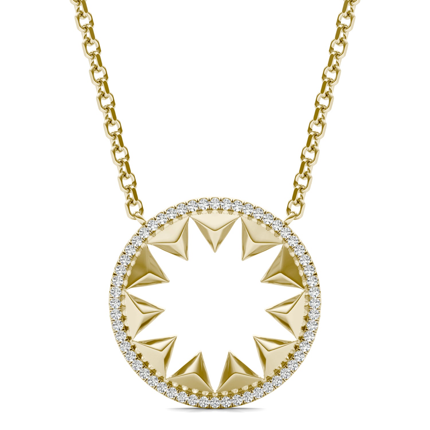 1/6 CTW Round Caydia® Lab Grown Diamond Ouro Collection Halo Necklace