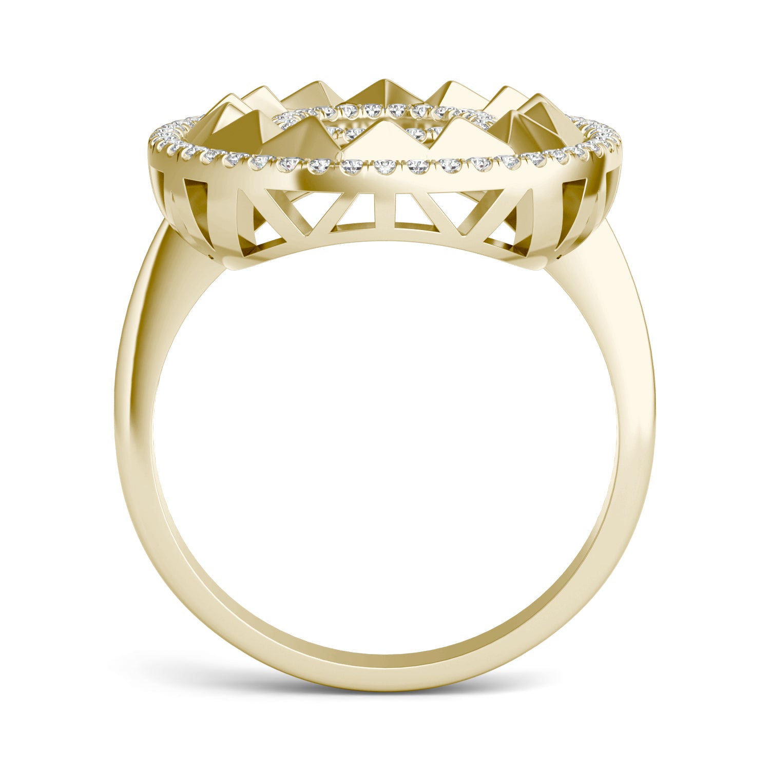 1/4 CTW Round Caydia® Lab Grown Diamond Ouro Collection Double Halo Statement Ring