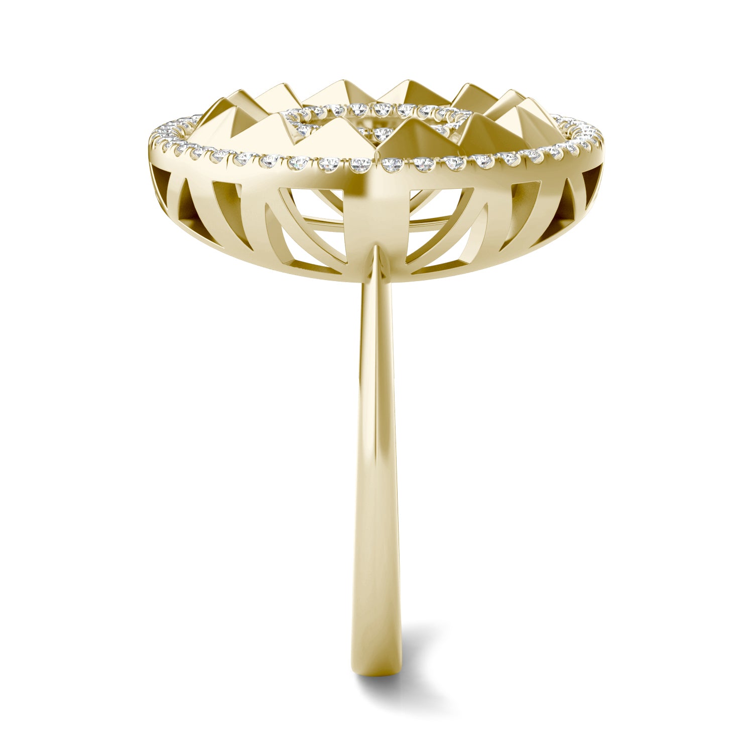 1/4 CTW Round Caydia® Lab Grown Diamond Ouro Collection Double Halo Statement Ring