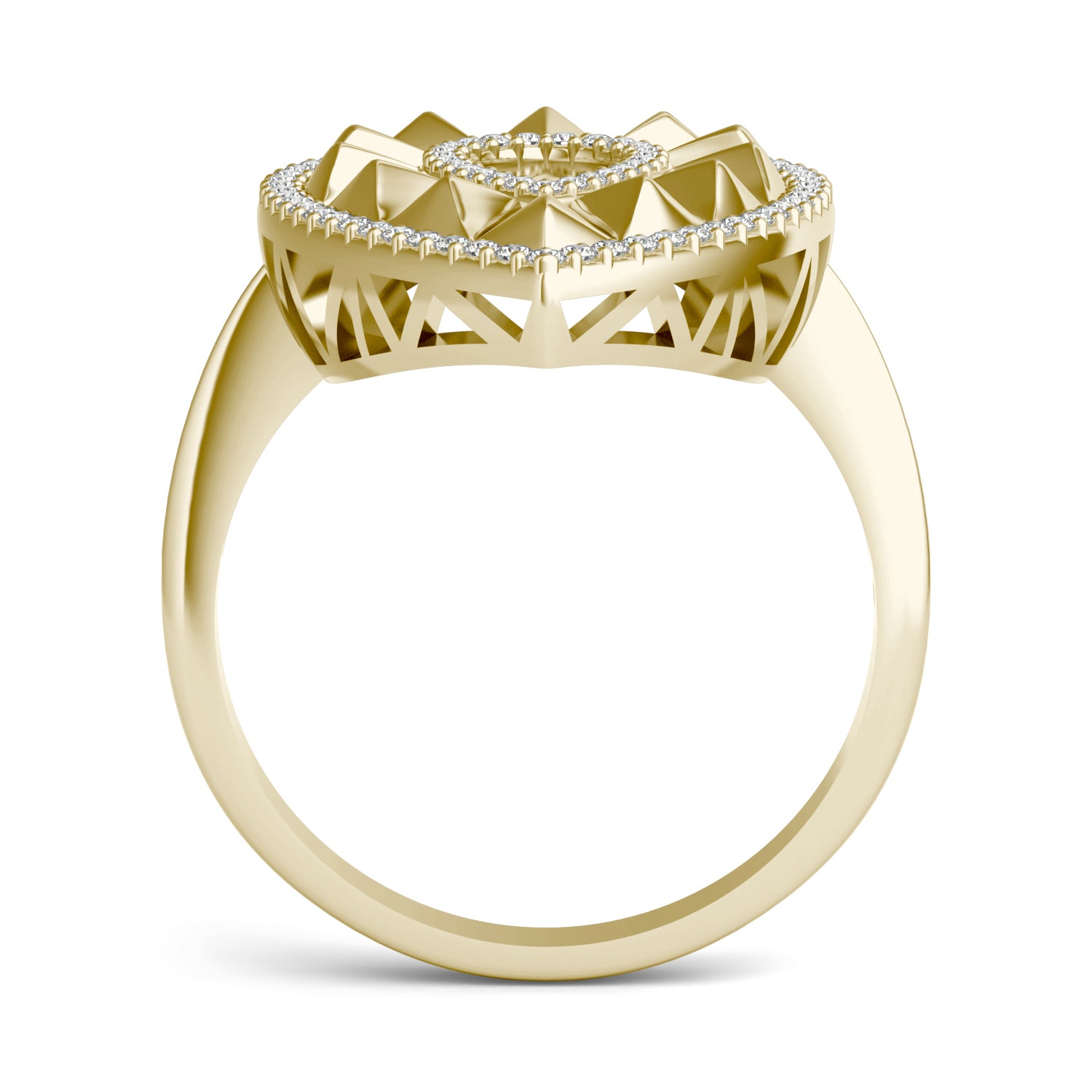 1/3 CTW Round Caydia® Lab Grown Diamond Ouro Collection Teardrop Double Halo Ring