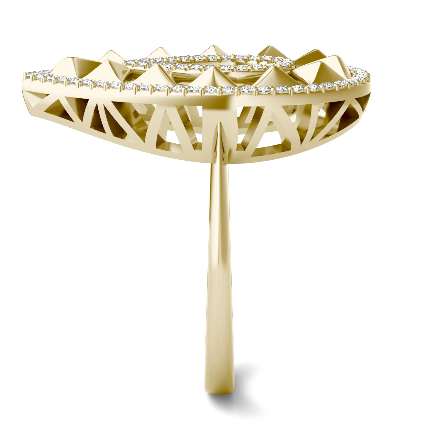 1/3 CTW Round Caydia® Lab Grown Diamond Ouro Collection Teardrop Double Halo Ring