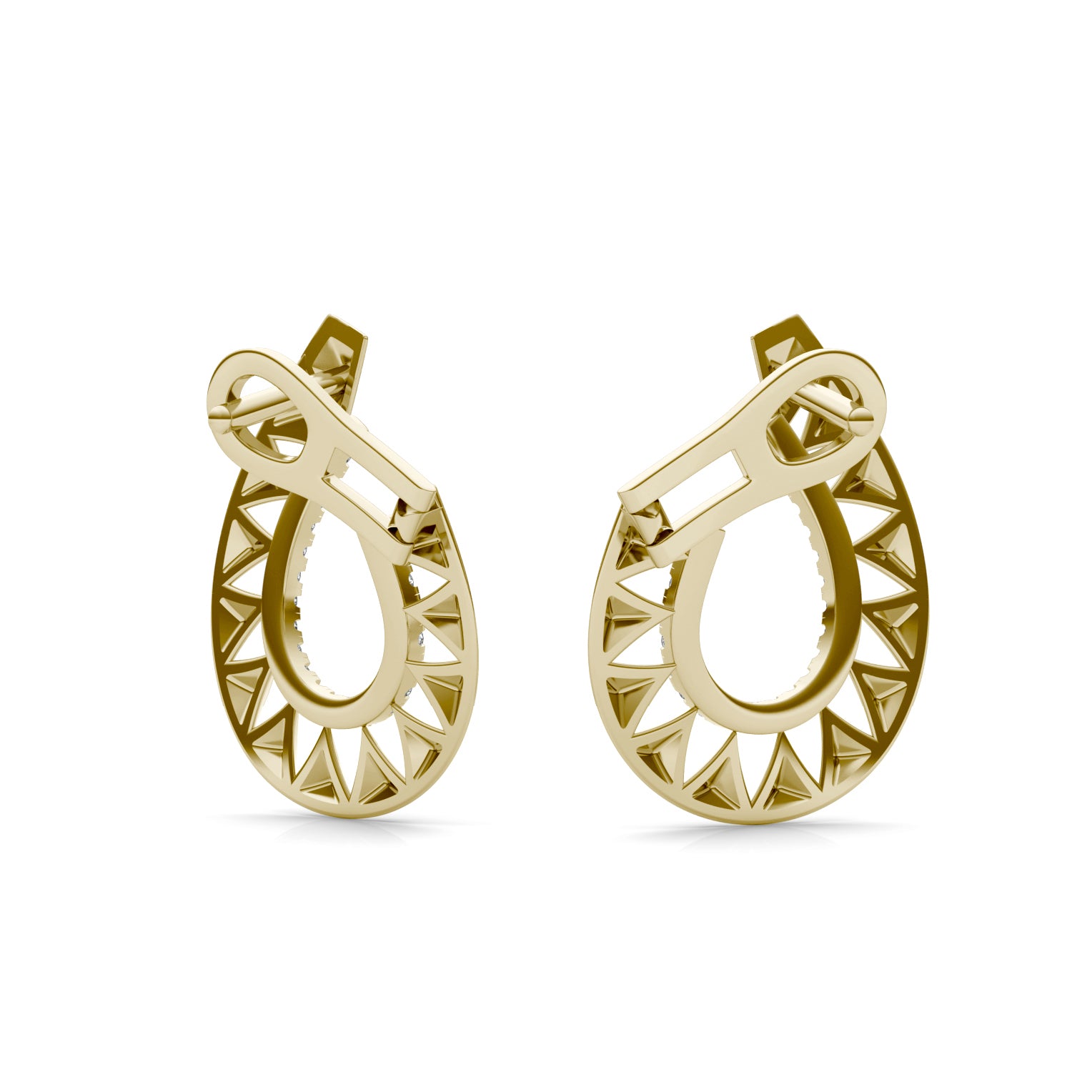 1/6 CTW Round Caydia® Lab Grown Diamond Ouro Collection Teardrop Hoop Earrings