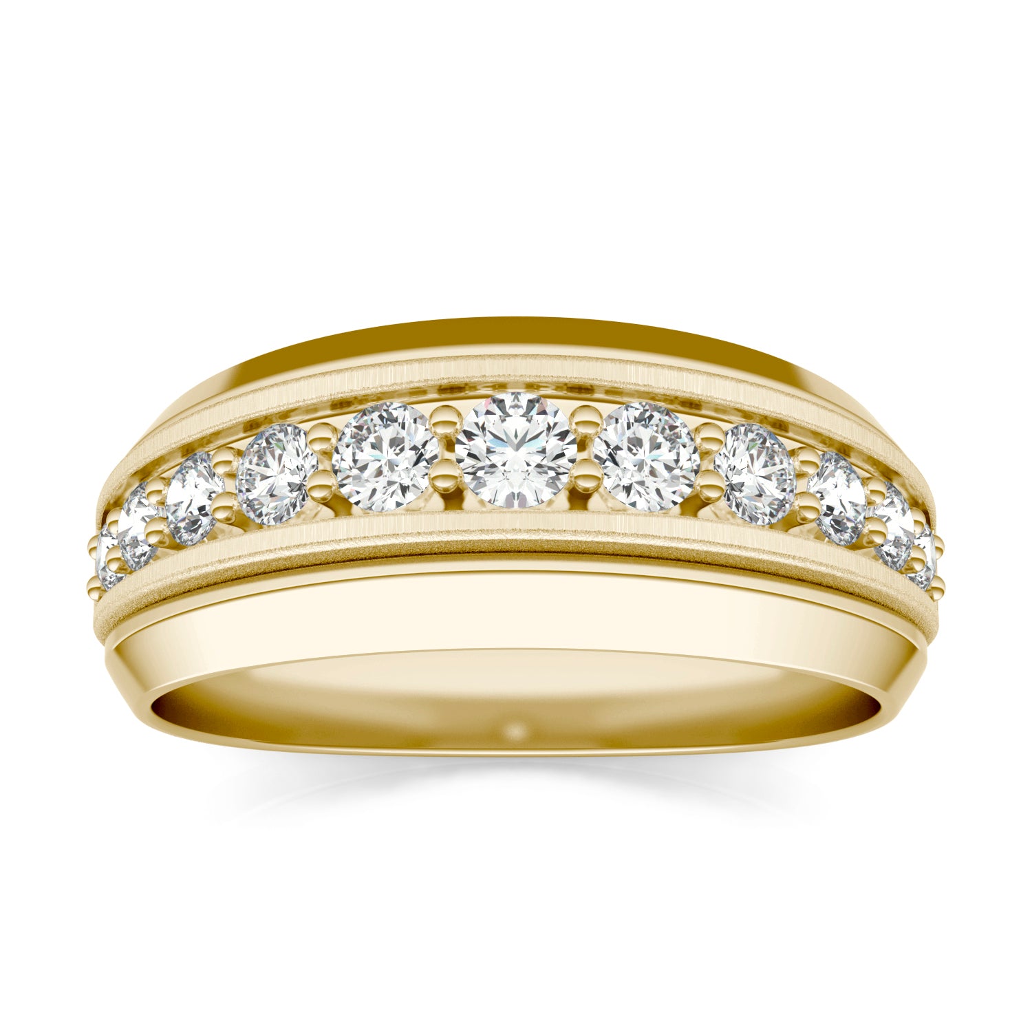 5/8 CTW Round Caydia® Lab Grown Diamond Signature Beveled Edge Mens Ring