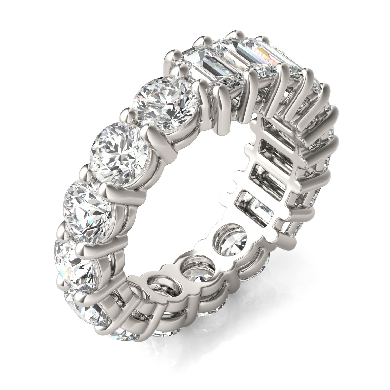 4 7/8 CTW Round Caydia® Lab Grown Diamond Couture Two Sided Eternity Ring