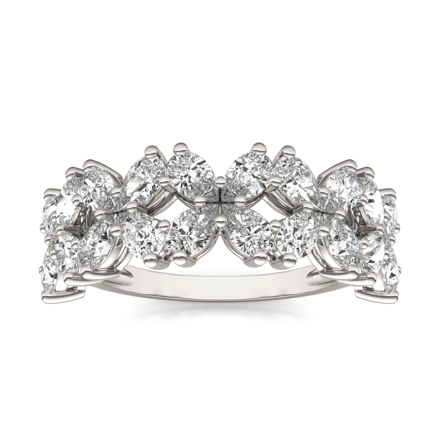 2 2/5 CTW Pear Caydia® Lab Grown Diamond Floral Anniversary Ring