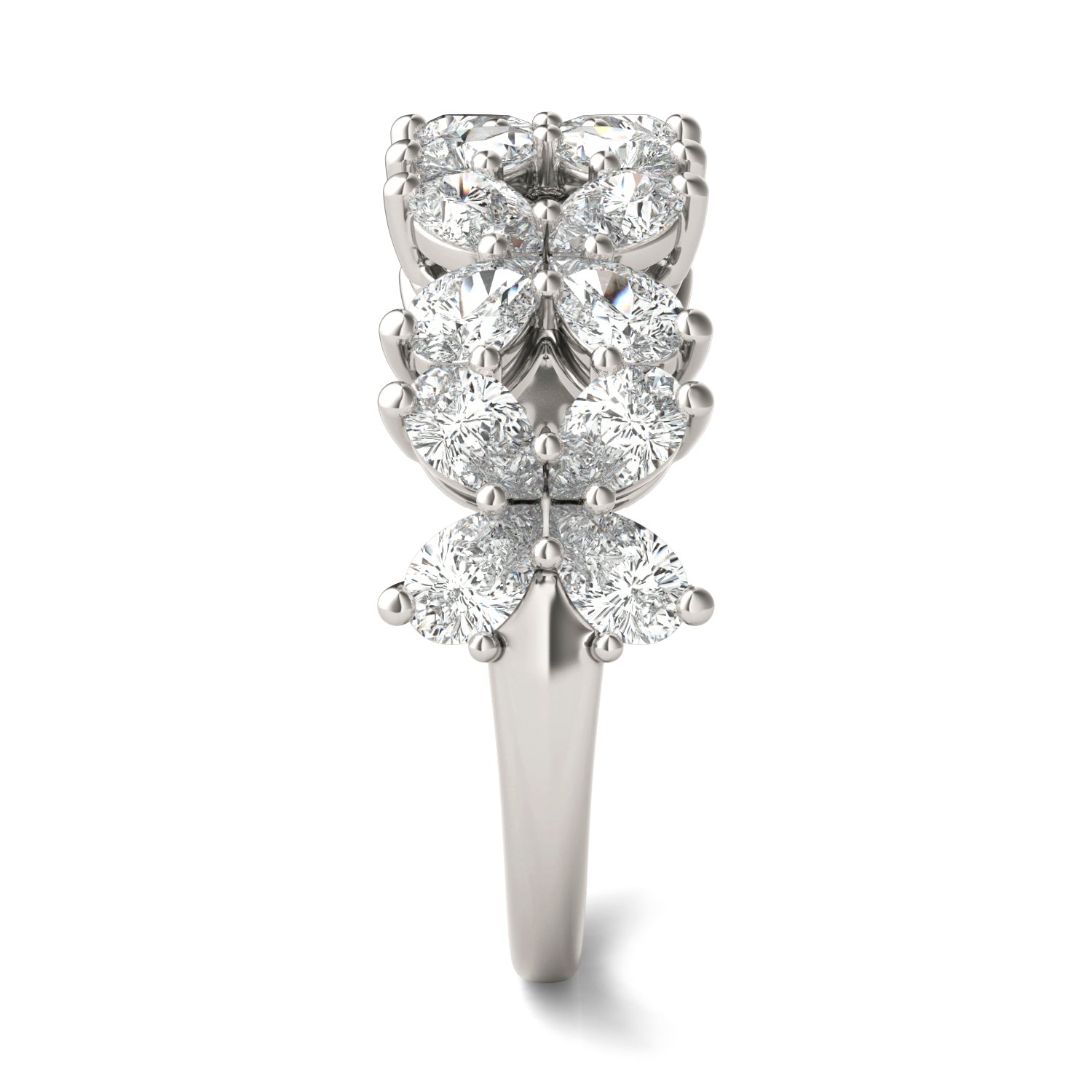 2 2/5 CTW Pear Caydia® Lab Grown Diamond Floral Anniversary Ring