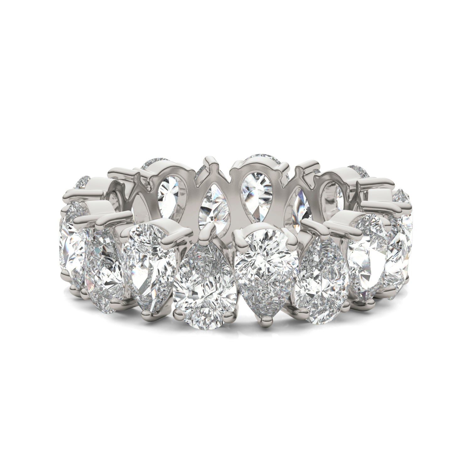 5 7/8 CTW Pear Caydia® Lab Grown Diamond Couture Alternating Eternity Ring