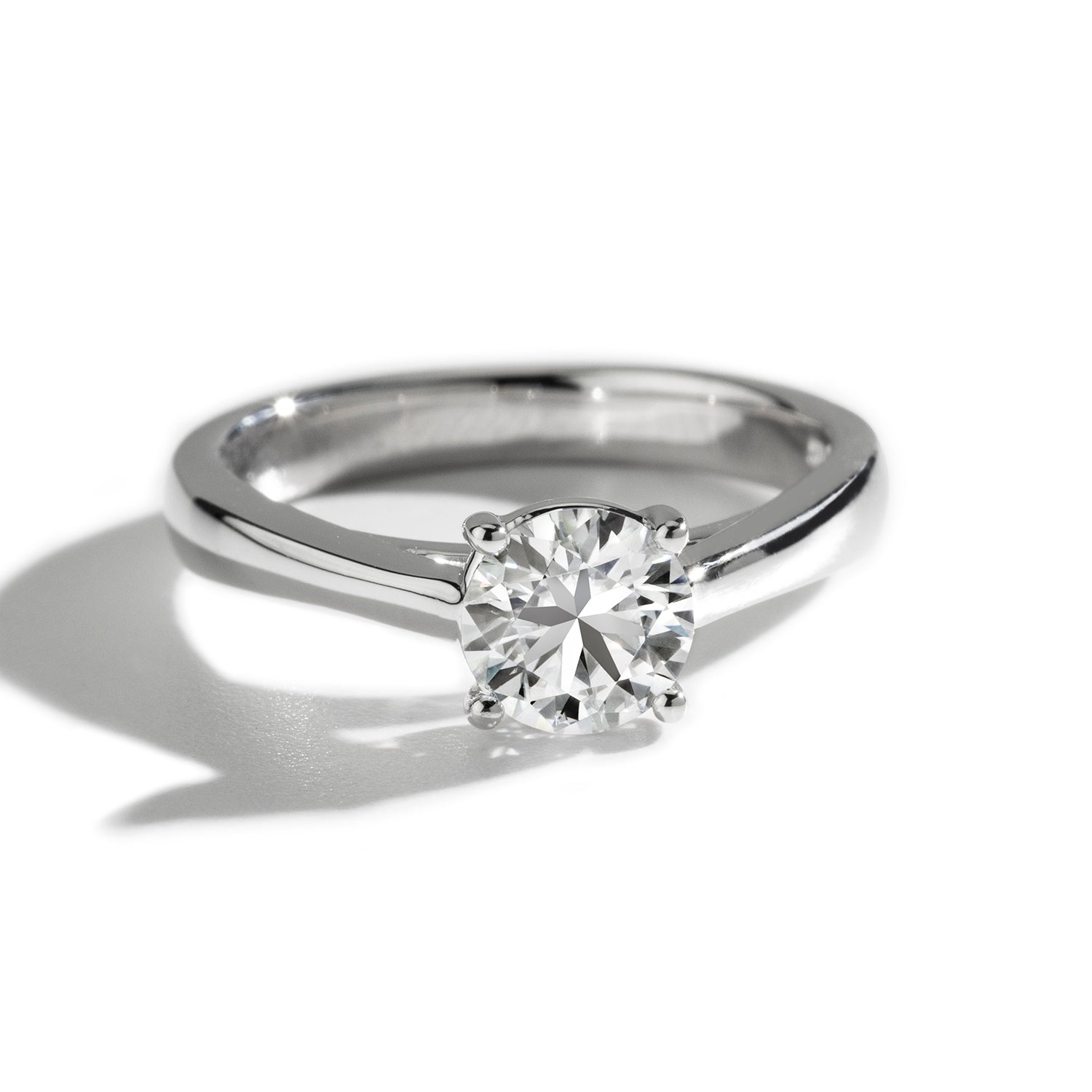 1.00 CTW DEW Round Forever Classic™ Moissanite Ring