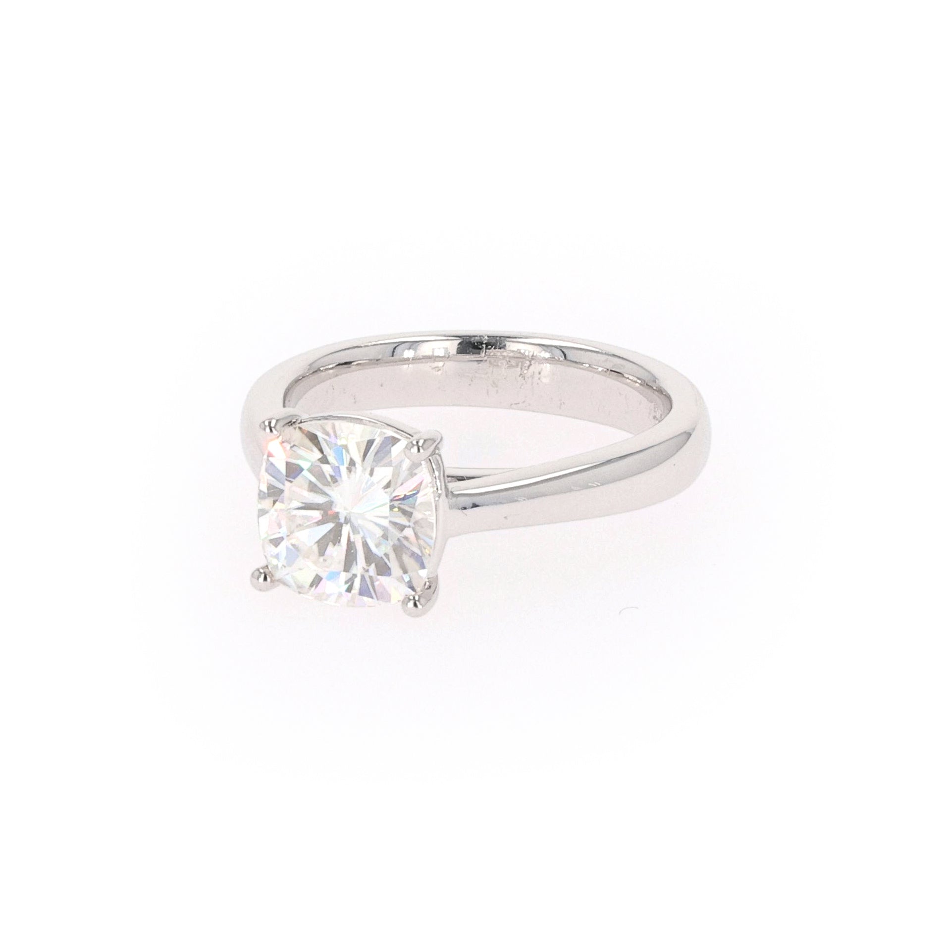 2.80 CTW DEW Cushion Forever Classic™ Moissanite Ring