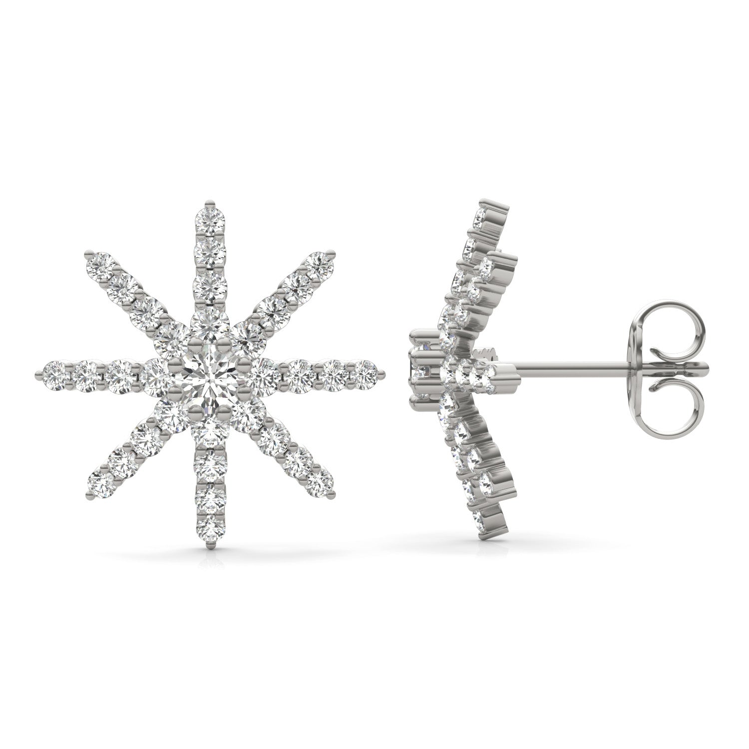 1 1/6 CTW Round Caydia® Lab Grown Diamond Star Stud Earrings