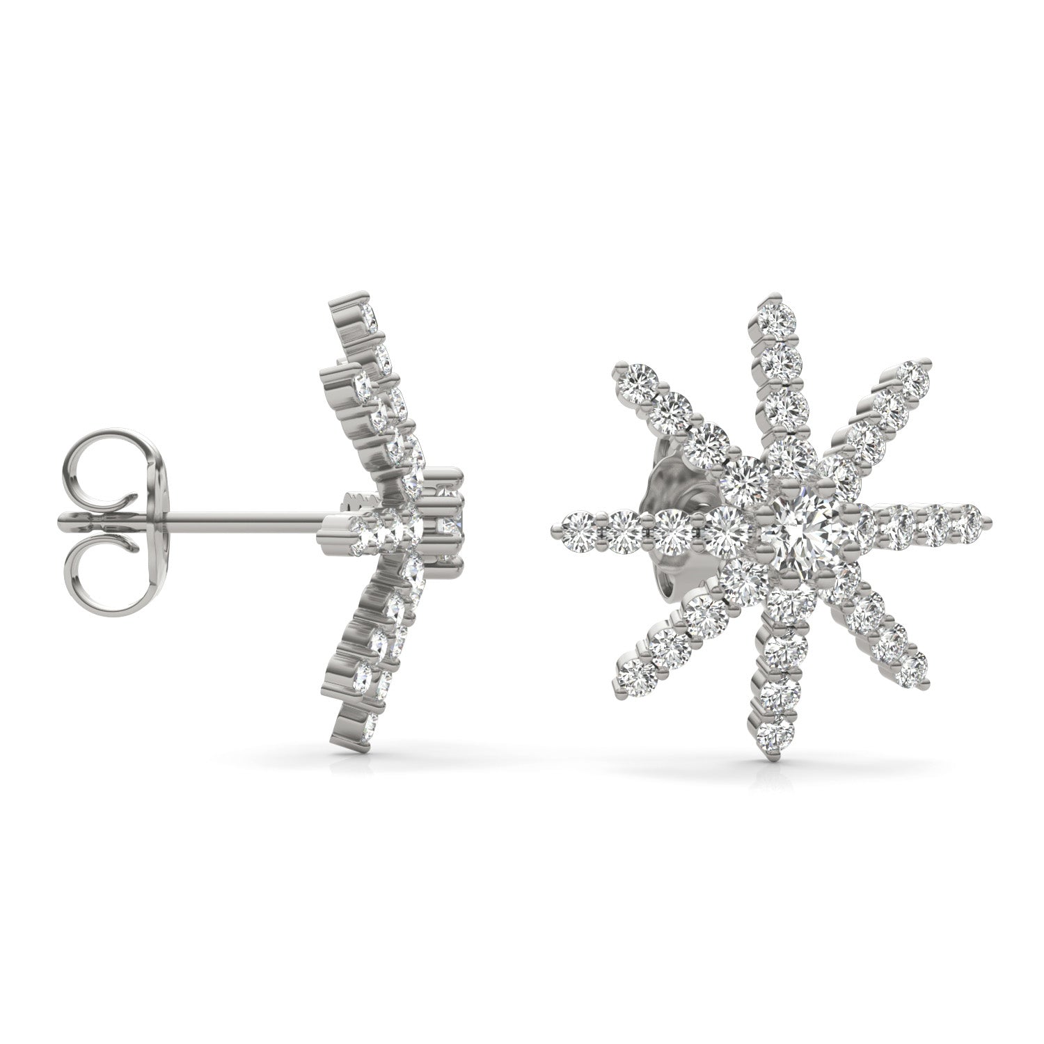 1 1/6 CTW Round Caydia® Lab Grown Diamond Star Stud Earrings