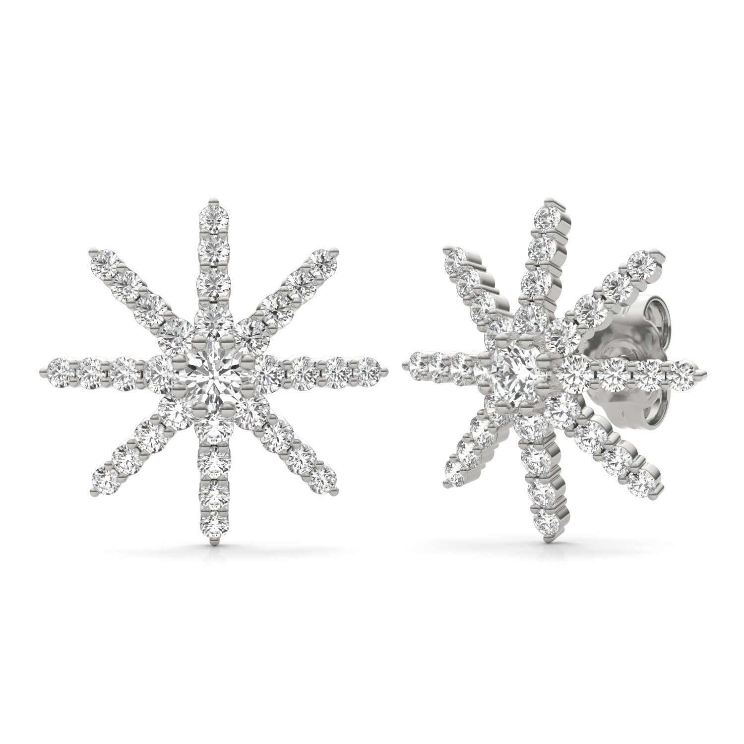 1 1/6 CTW Round Caydia® Lab Grown Diamond Star Stud Earrings