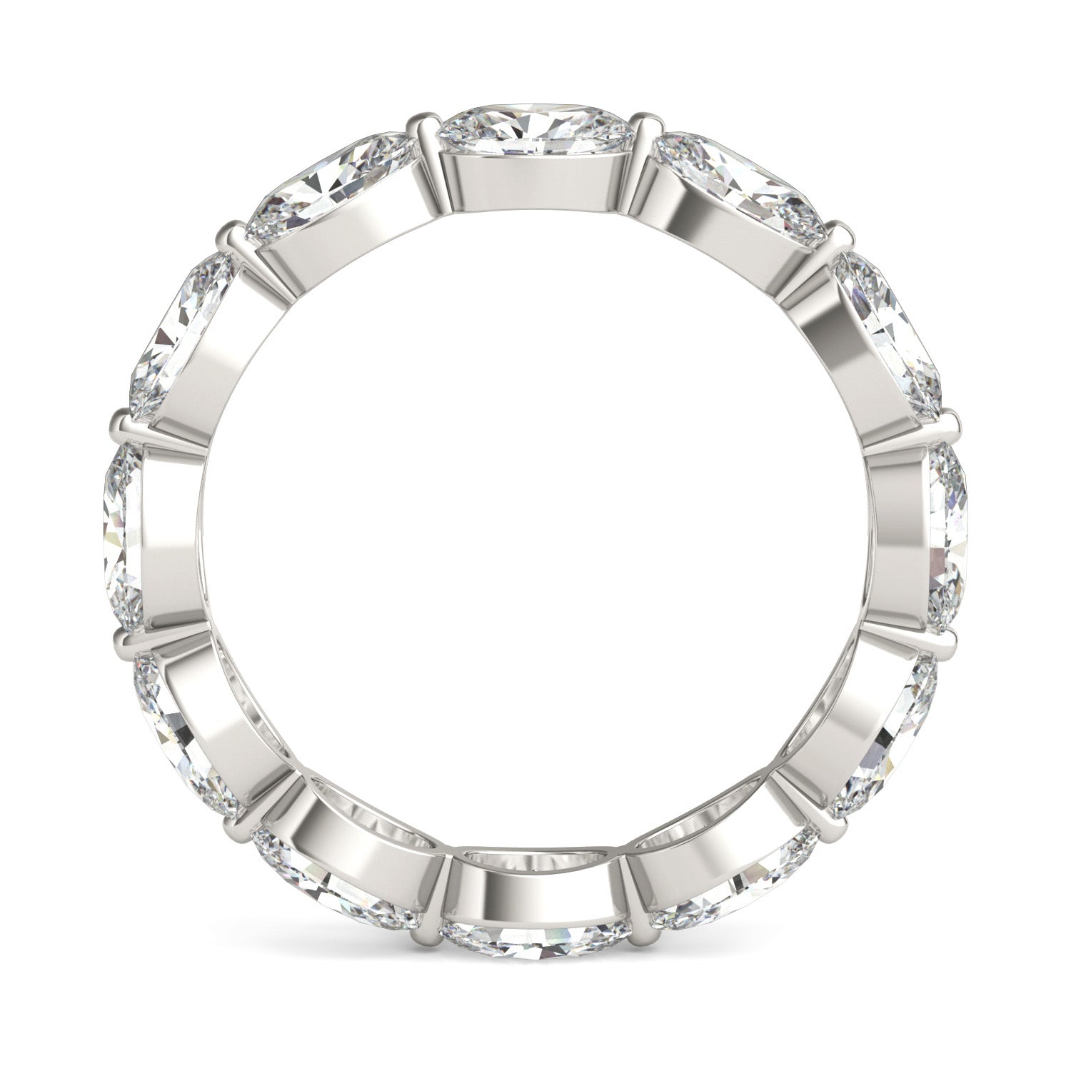 4 CTW Oval Caydia® Lab Grown Diamond Couture East-West Eternity Ring