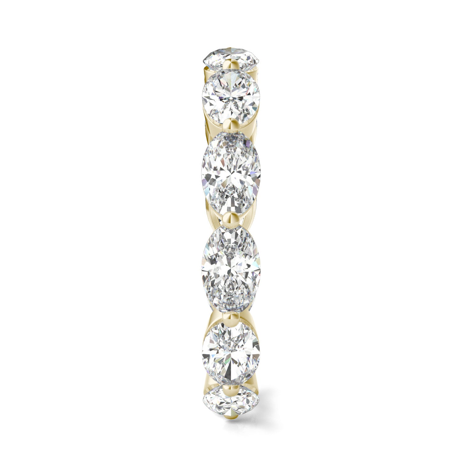 4 CTW Oval Caydia® Lab Grown Diamond Couture East-West Eternity Ring