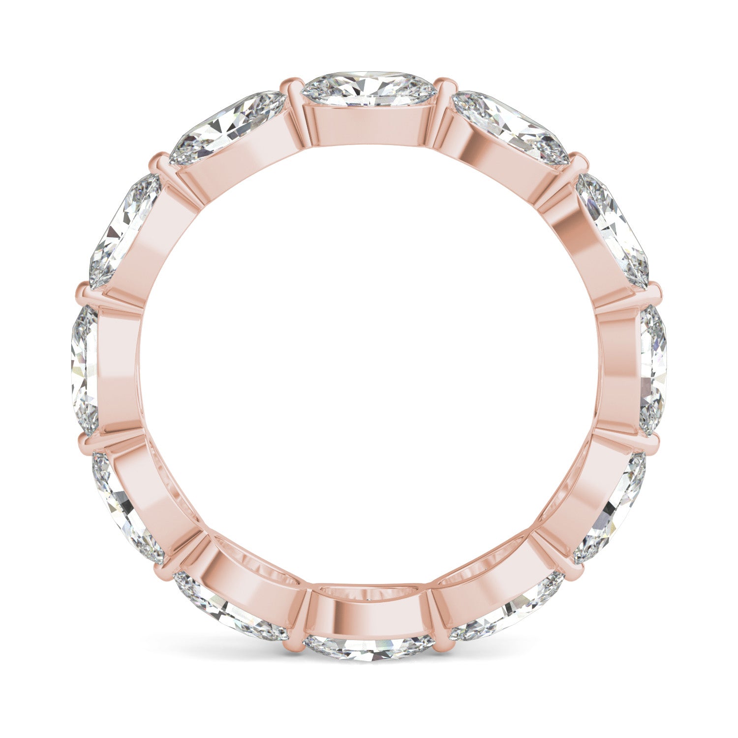 4 CTW Oval Caydia® Lab Grown Diamond Couture East-West Eternity Ring