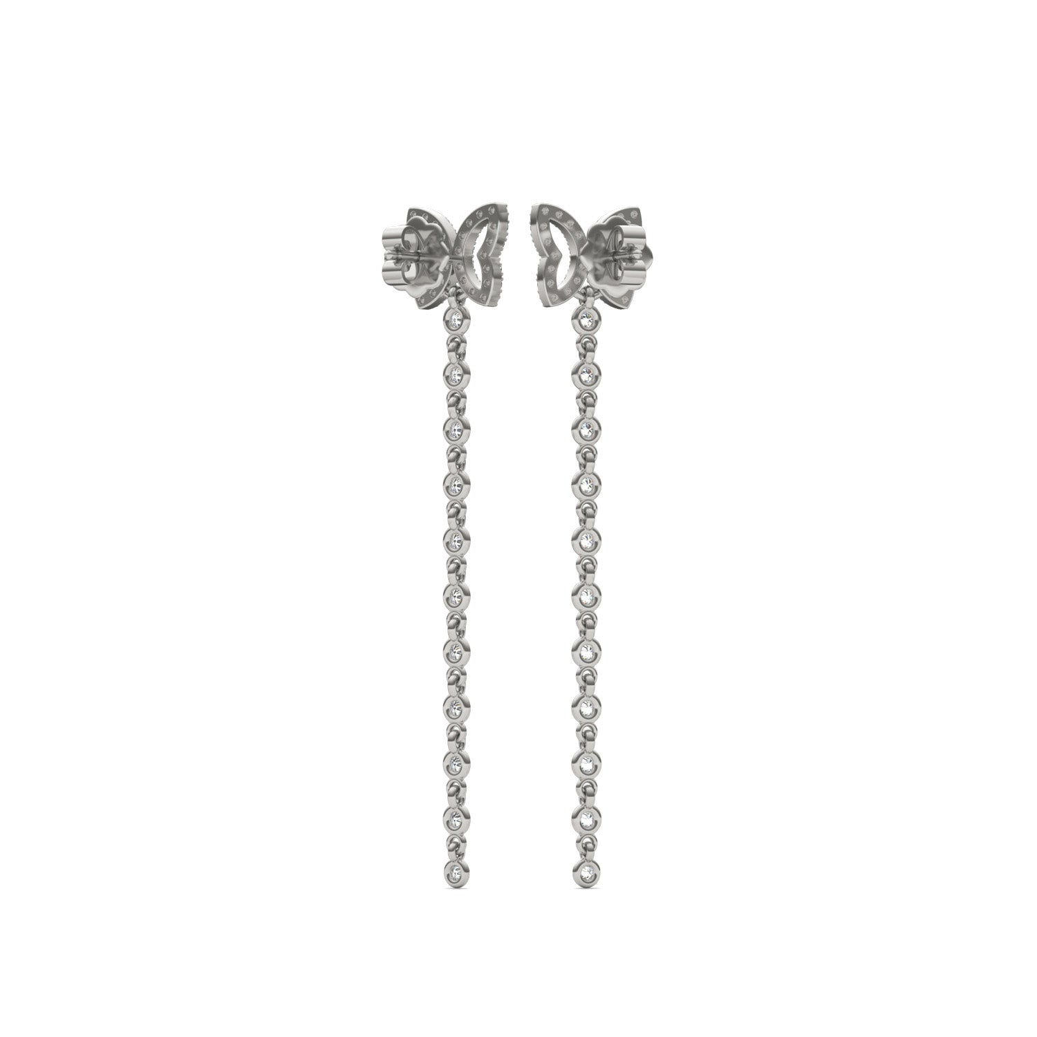 3/4 CTW Round Caydia® Lab Grown Diamond Butterfly Drop Earrings