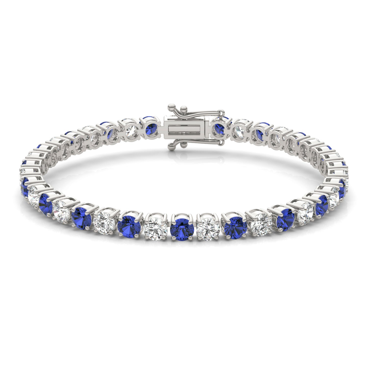 5 1/2 CTW Round Caydia® Lab Grown Diamond Classic Tennis Bracelet featuring Created Sapphire