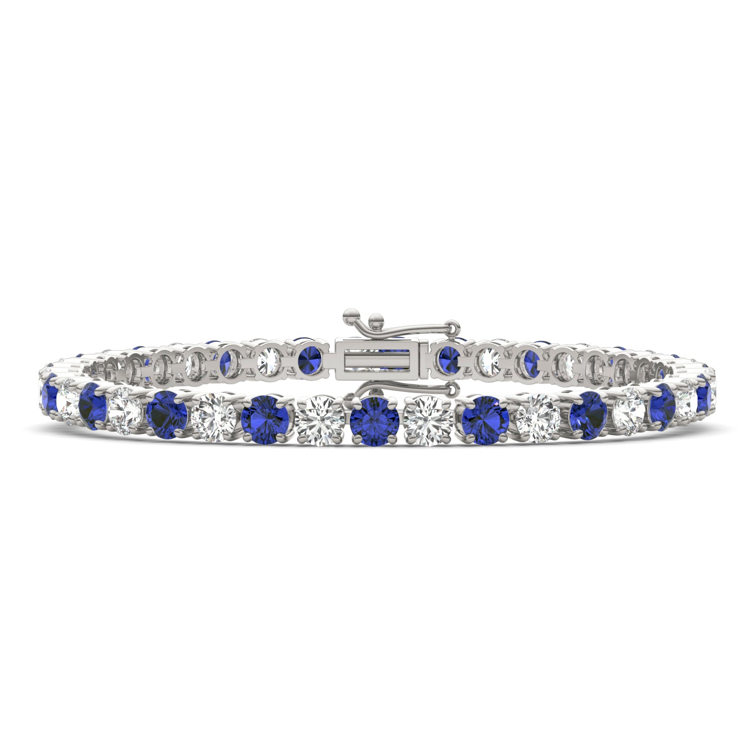 5 1/2 CTW Round Caydia® Lab Grown Diamond Classic Tennis Bracelet featuring Created Sapphire