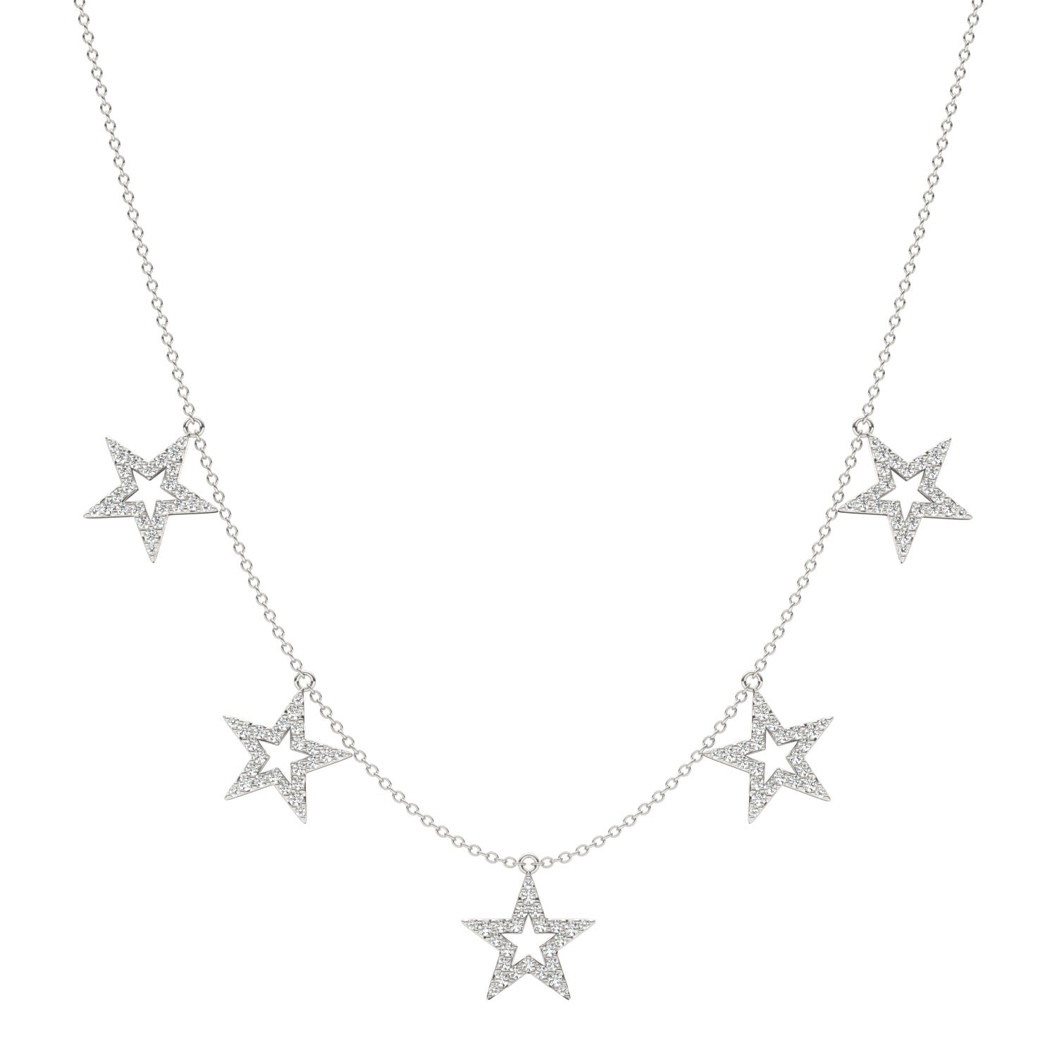 2/3 CTW Round Caydia® Lab Grown Diamond Star Station Necklace